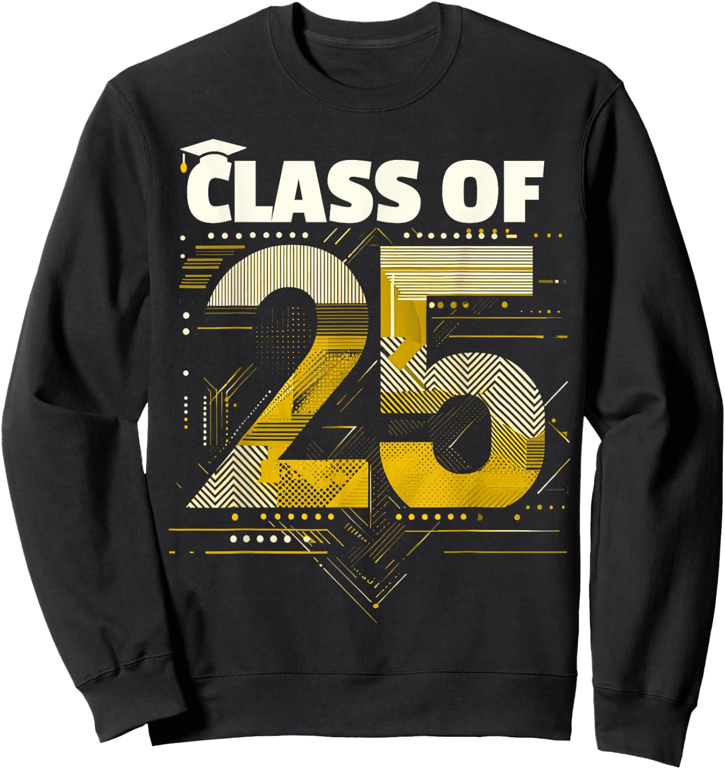 Class Of 2025 Shirt Graduation Senior High School College Sweatshirt - Sweatshirt | Black