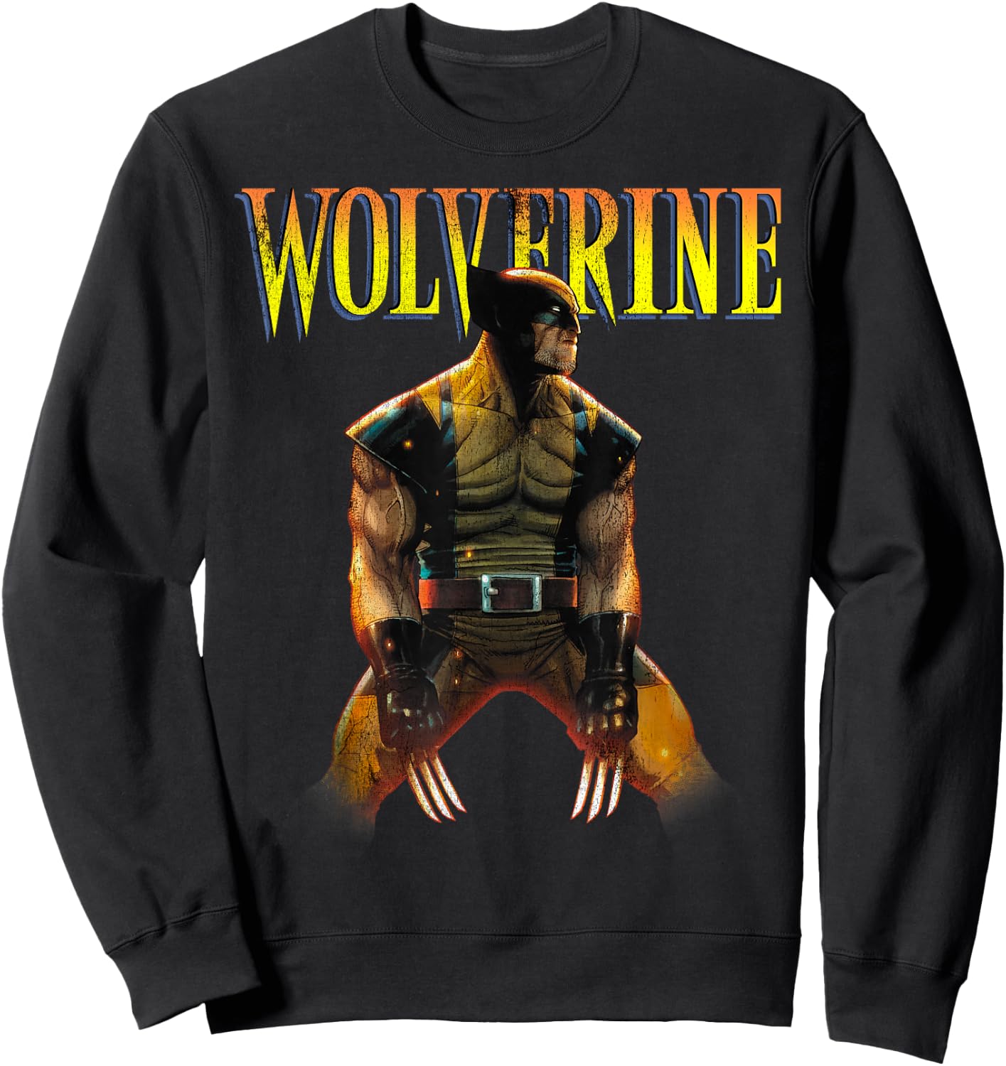Marvel X-Men Wolverine Side Profile Logo Sweatshirt - Sweatshirt | Black