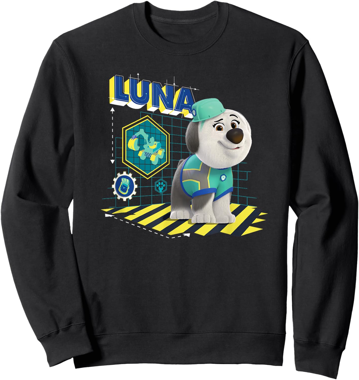 Disney Junior Pupstruction Luna Sheepdog Steam Shovel Sweatshirt - Sweatshirt | Black