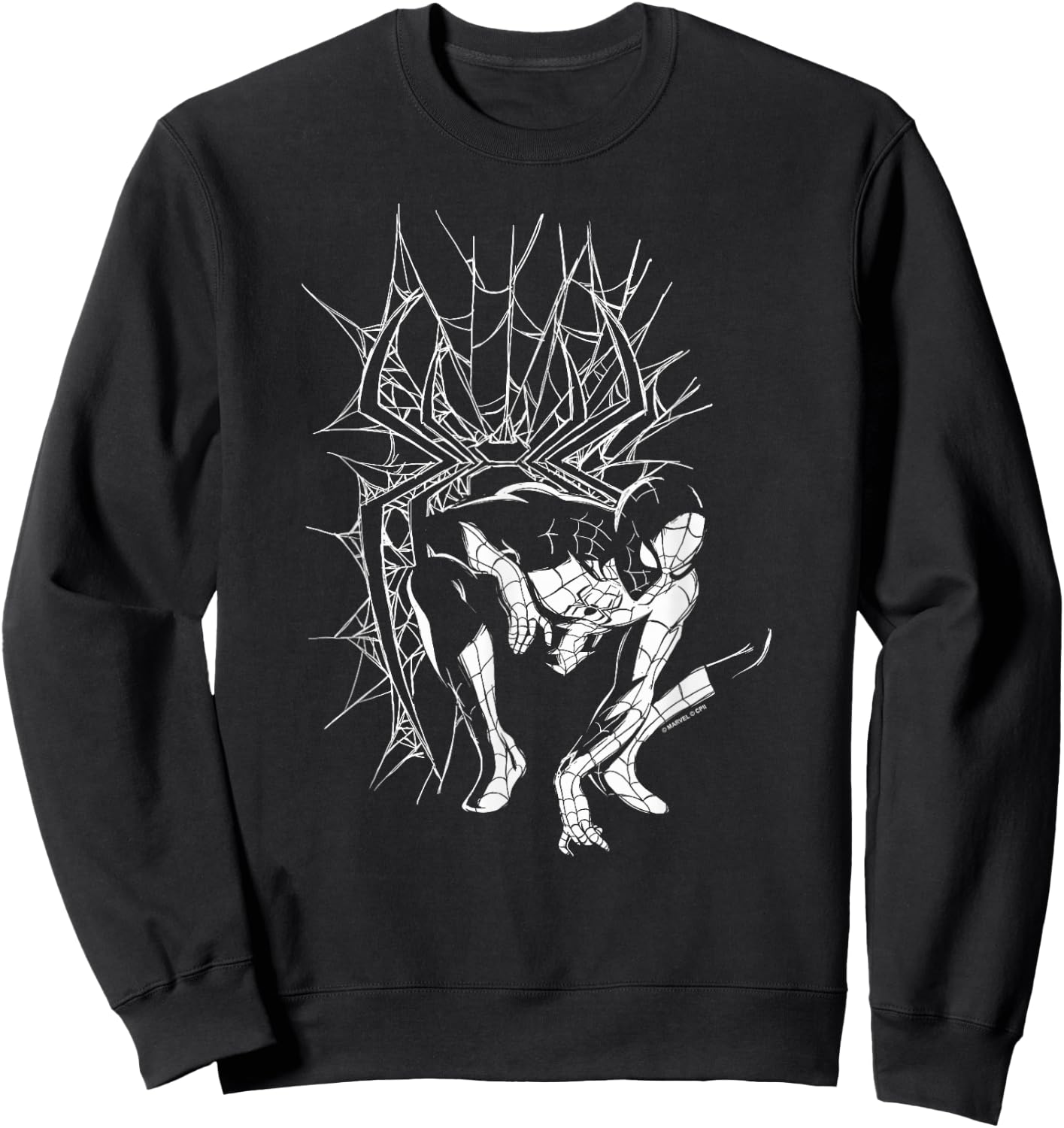 Marvel Spider-Man Day Line Art Spidey Pose Sweatshirt - Sweatshirt | Black