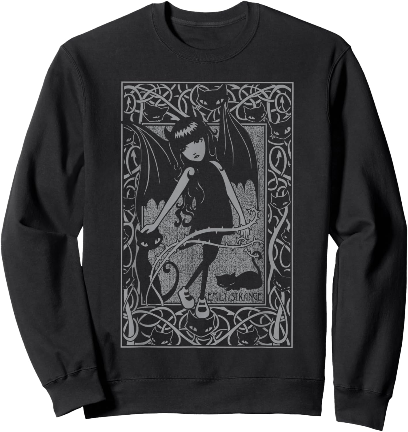 Emily The Strange Night Walker Sweatshirt - Sweatshirt | Black
