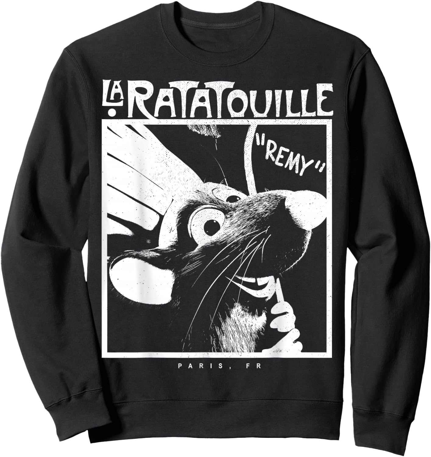 Disney Pixar Ratatouille Chef Remy Faded Silhouette Poster Sweatshirt - Sweatshirt | Black