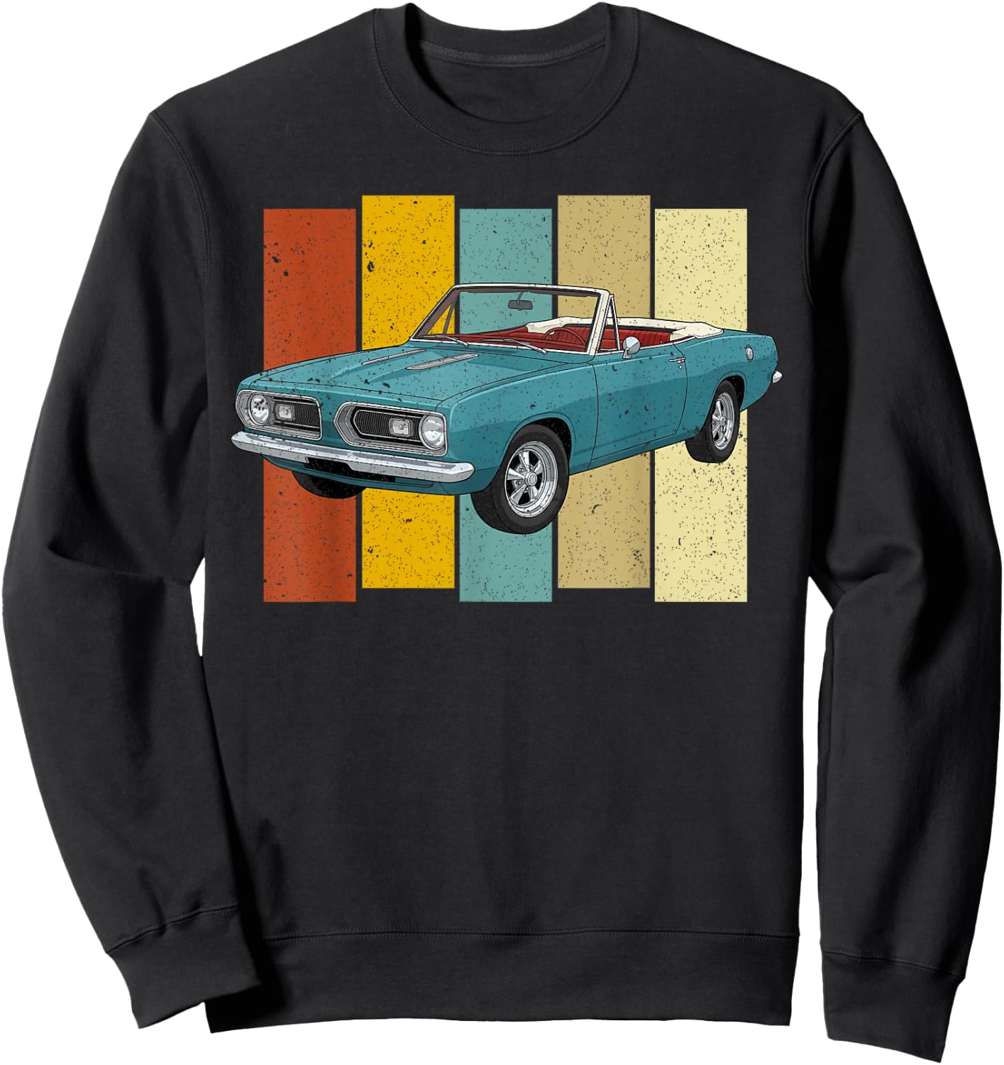 1967 1968 1969 Barracuda Silhouette Muscle Cars Sweatshirt - Sweatshirt | Black