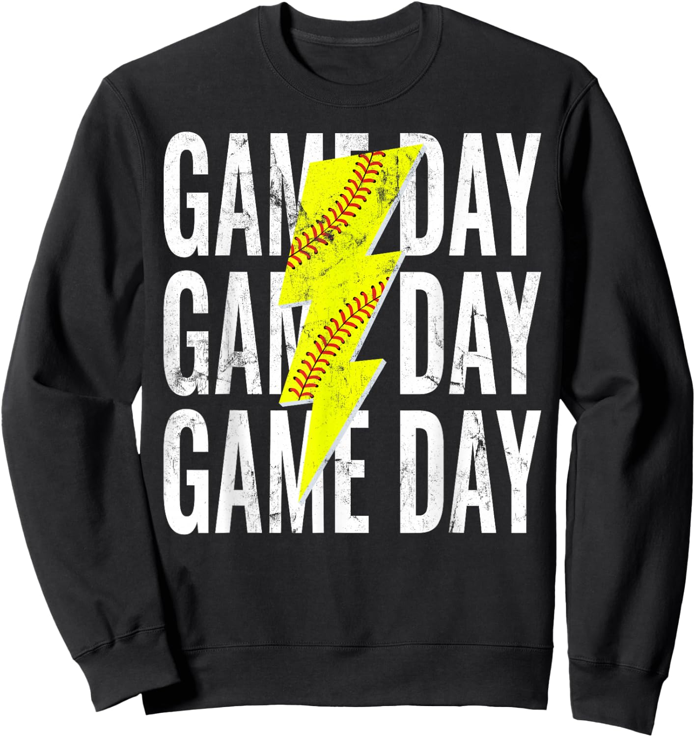 Women's Softball Mom Leopard Game Day Mother's Day Sweatshirt - Sweatshirt | Black
