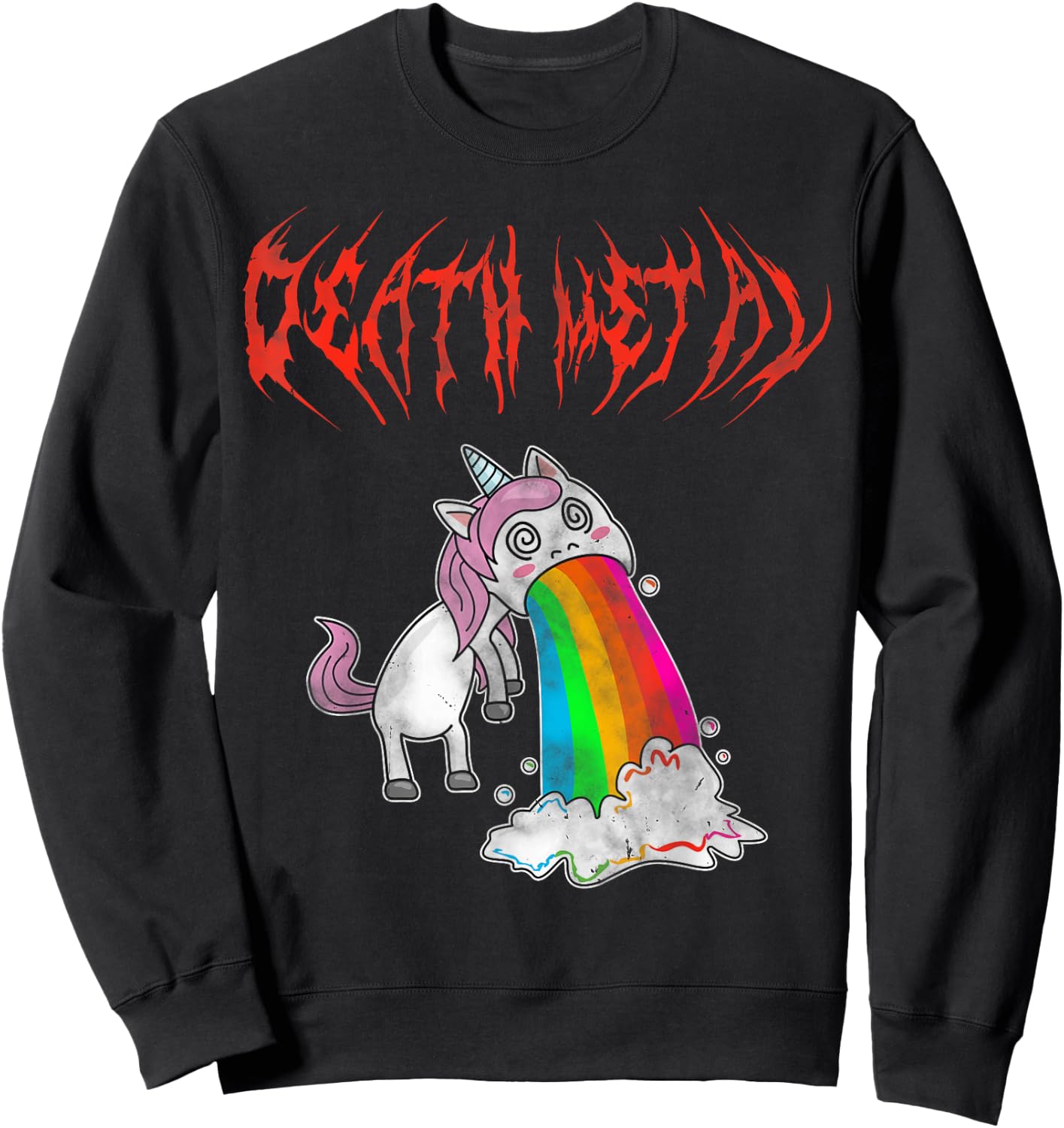 Metal Festival Metalhead Unicorn Death Metal Metalcore , black Sweatshirt - Sweatshirt | Black