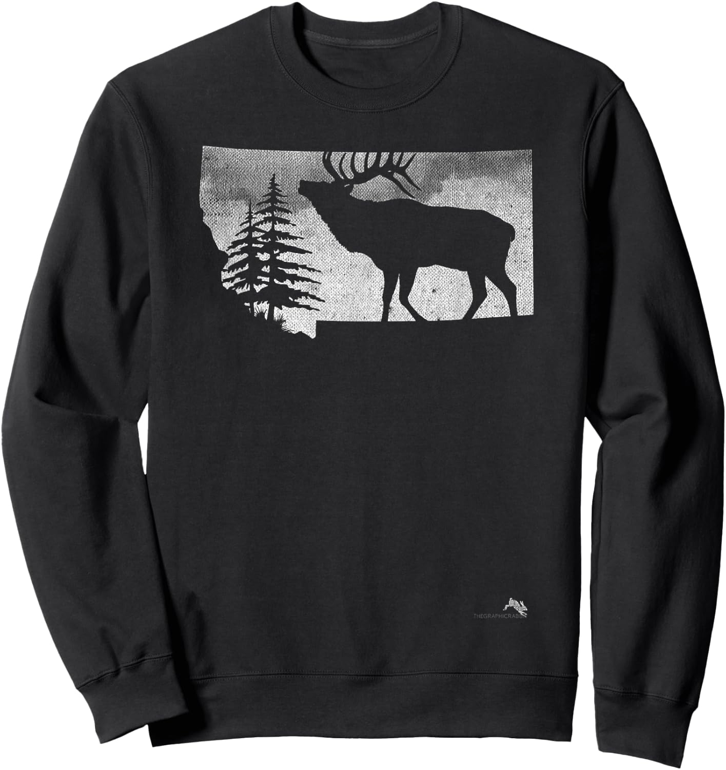 Montana Elk Hunter Sweatshirt - Sweatshirt | Black