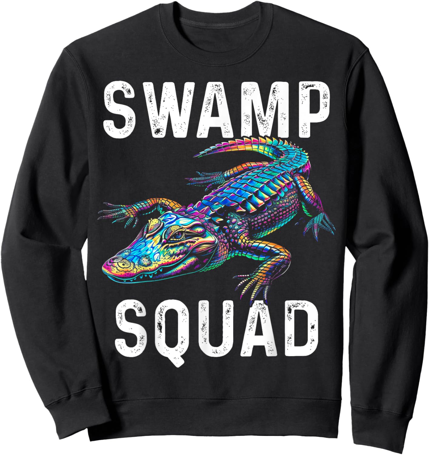 Swamp Alligator Squad Reptile Gator Lover Funny Sweatshirt - Sweatshirt | Black