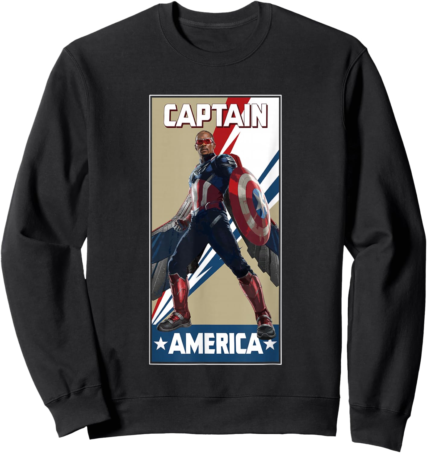 Marvel Captain America: Brave New World New Captain America Sweatshirt - Sweatshirt | Black