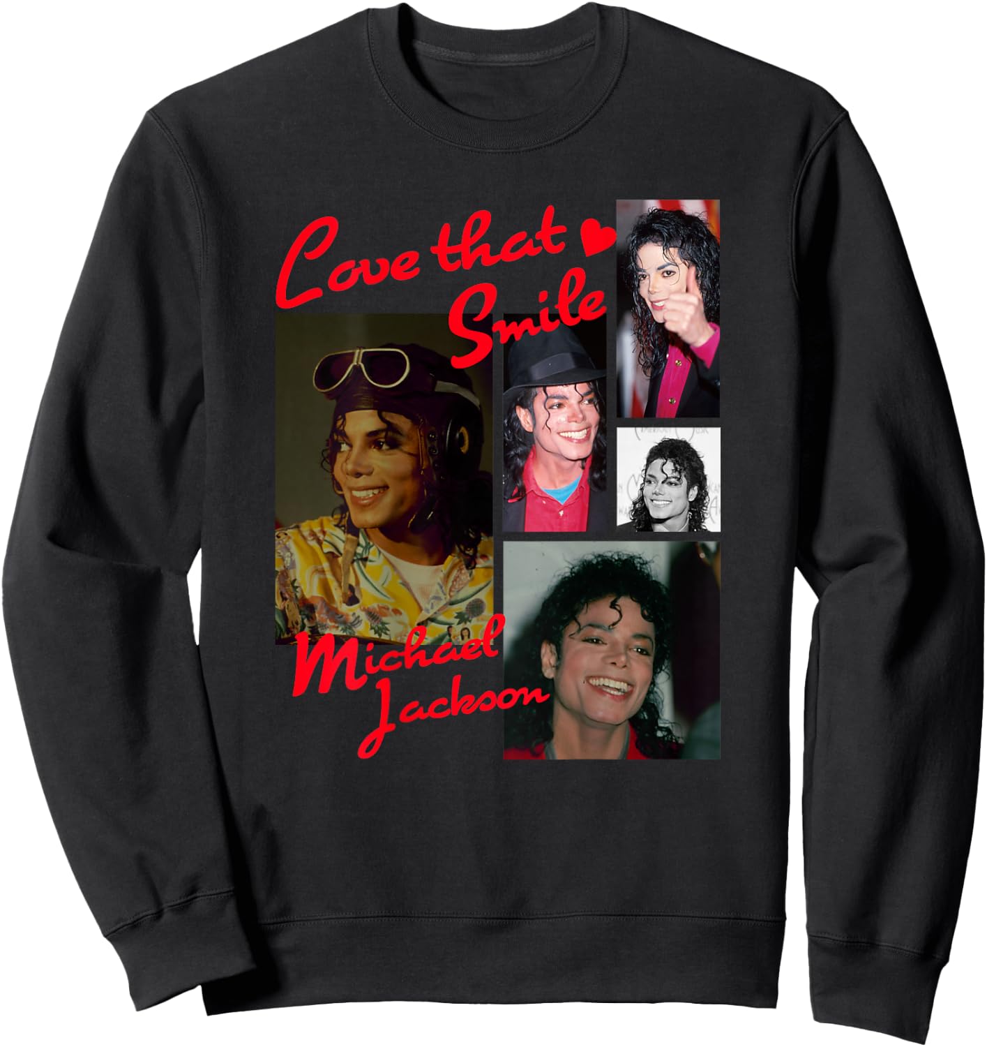 Michael Jackson 014 Back Print Sweatshirt - Sweatshirt | Black