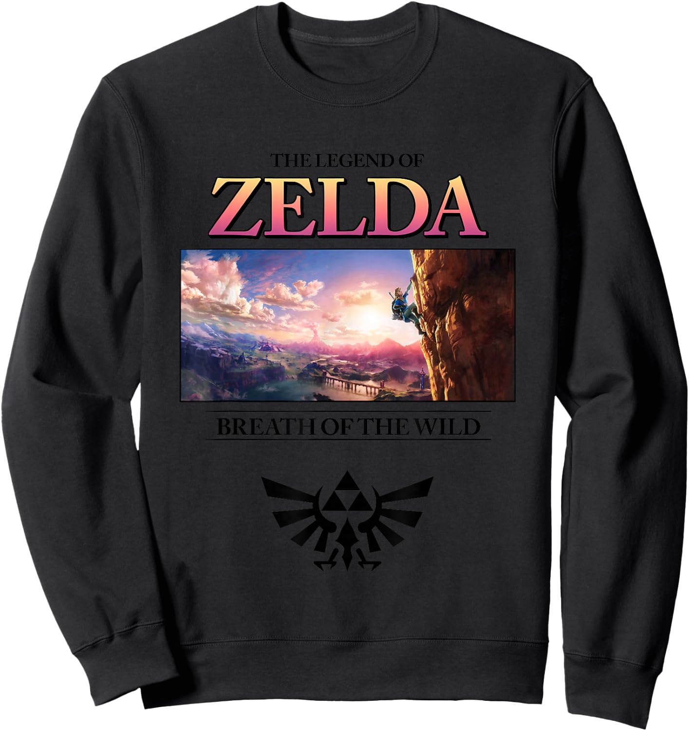 The Legend of Zelda Breath of the Wild Sky Panel Sweatshirt - Sweatshirt | Black