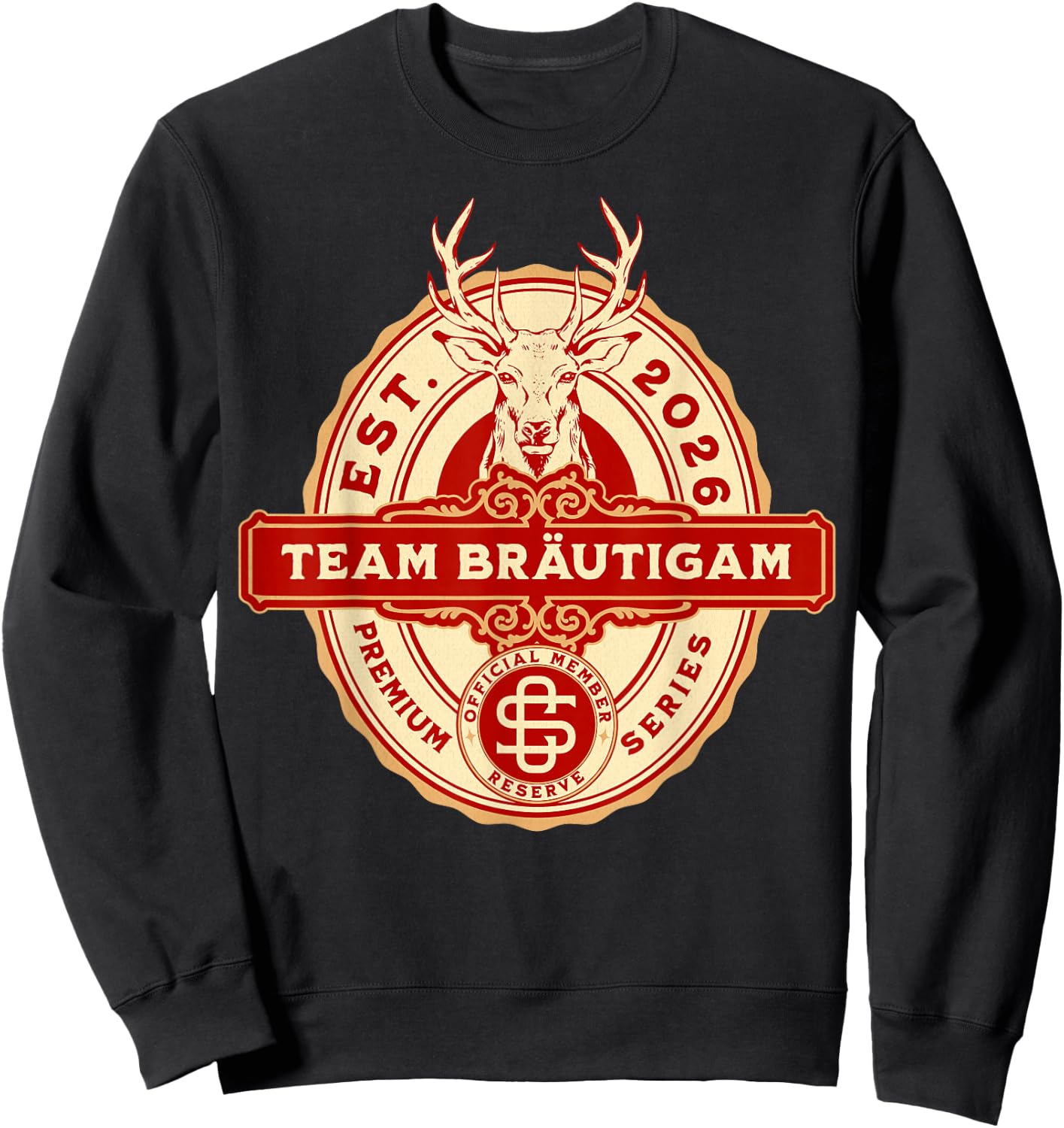 Team Bräutigam JGA Junggesellenabschied Oktoberfest Bier Sweatshirt - Sweatshirt | Black