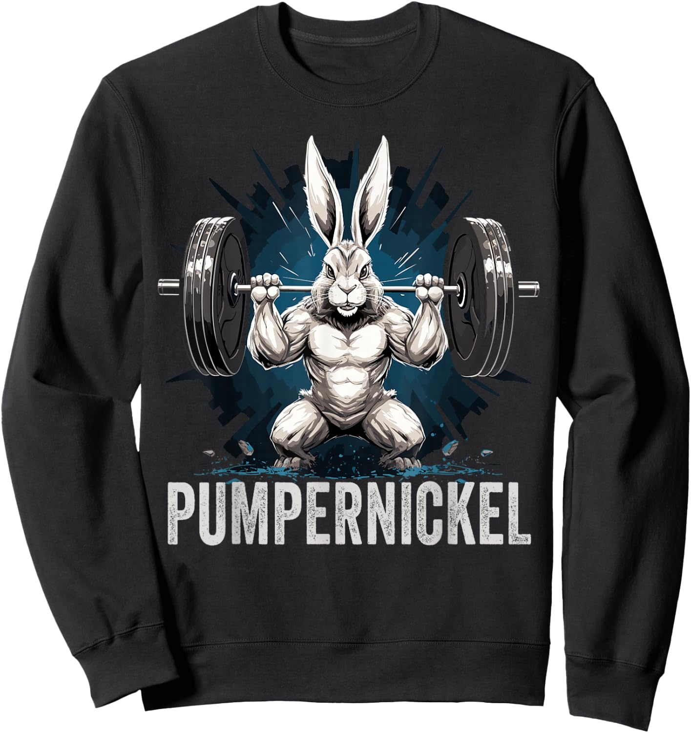 FUNNY ART Pumpernickel Fitness Bodybuilding Training , Women, Adult, Short Sleeve , Fitness , Black, S, Small Sweatshirt - Sweatshirt | Black