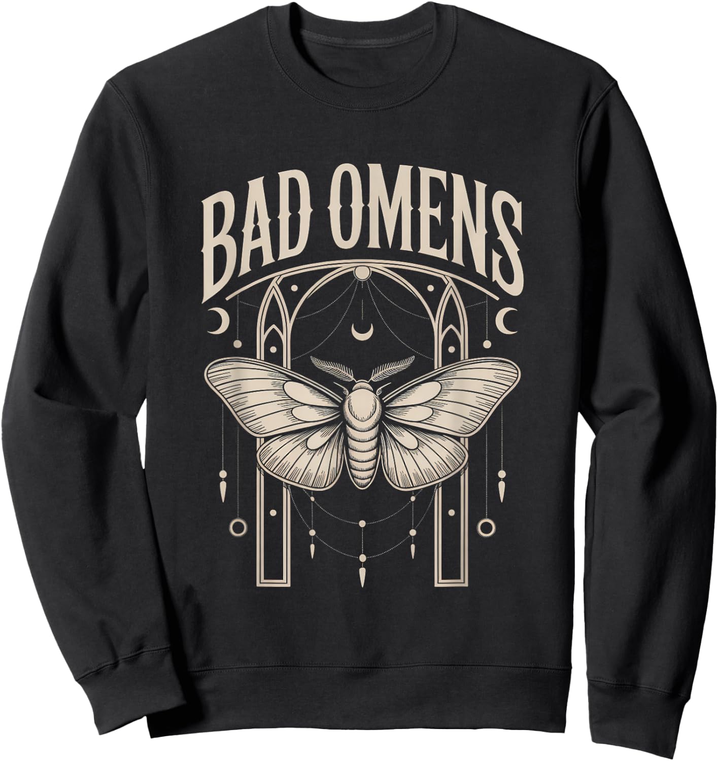 Bad Omens Moth Mythe Superstitions Femmes Hommes Sweatshirt - Sweatshirt | Black