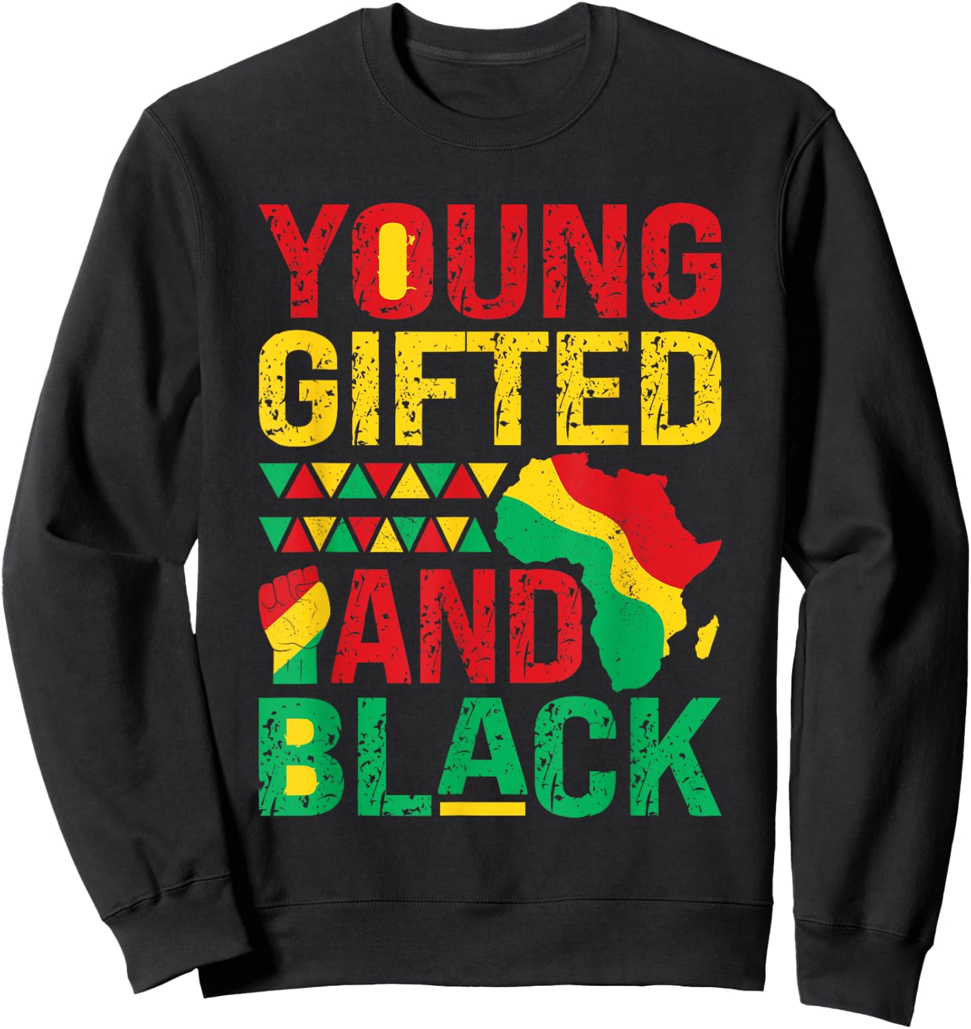 Young Gifted And Black Girls Kids Black History Melanin Sweatshirt - Sweatshirt | Black