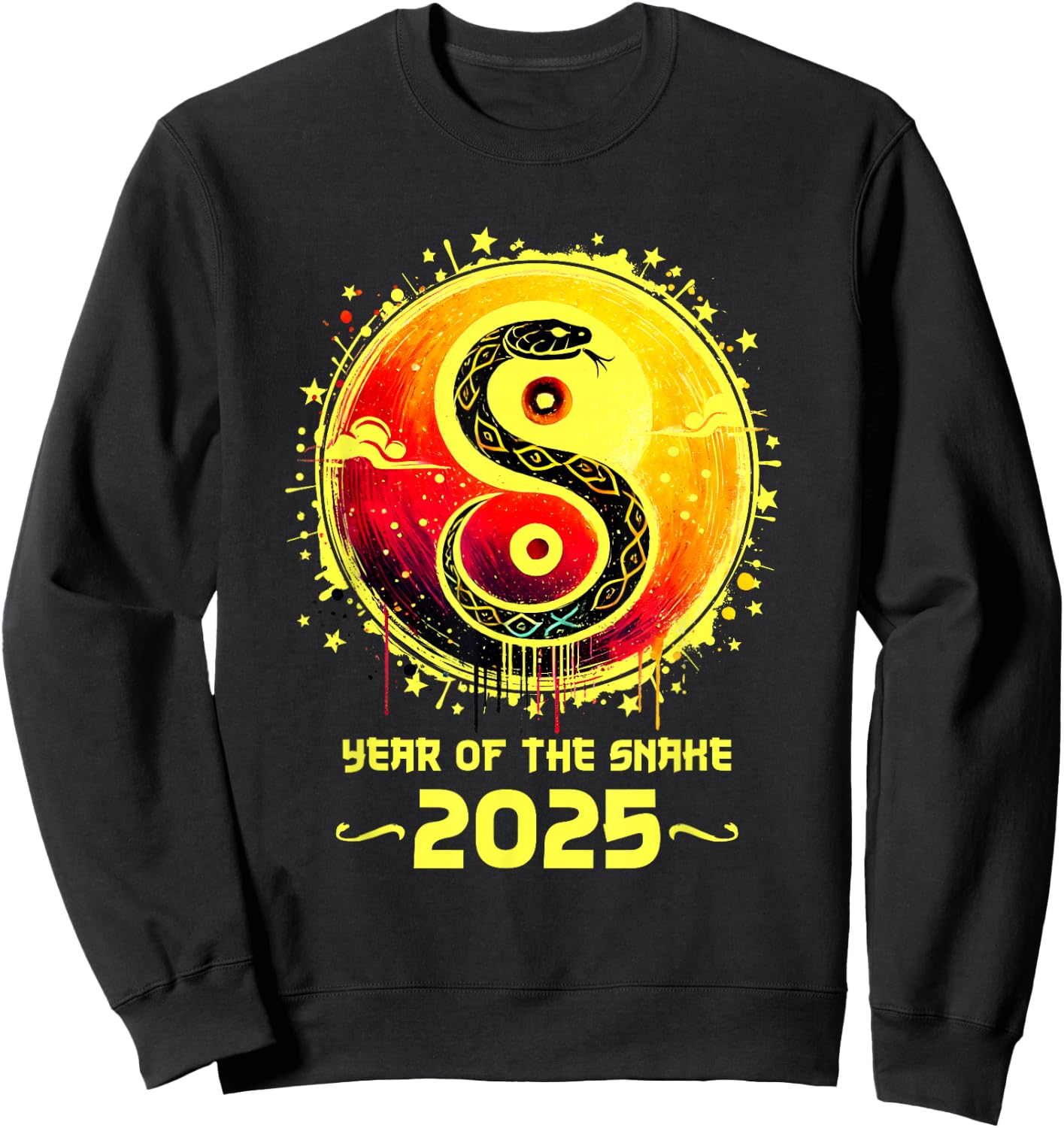 Year of the Snake 2025 Lunar New Year Chinese New Year 2025 Sweatshirt - Sweatshirt | Black