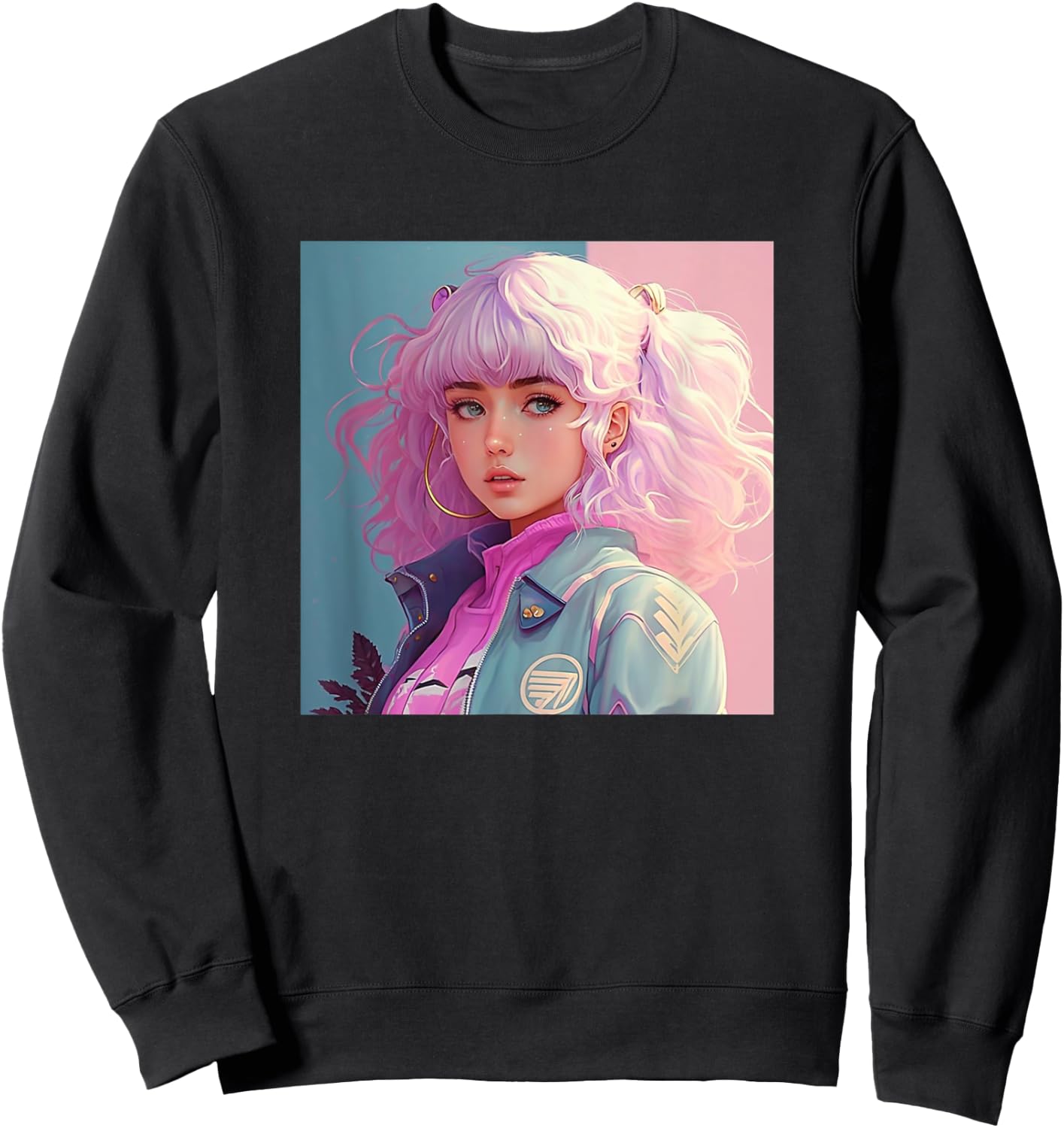 Japanese Anime Girl Sweatshirt - Sweatshirt | Black