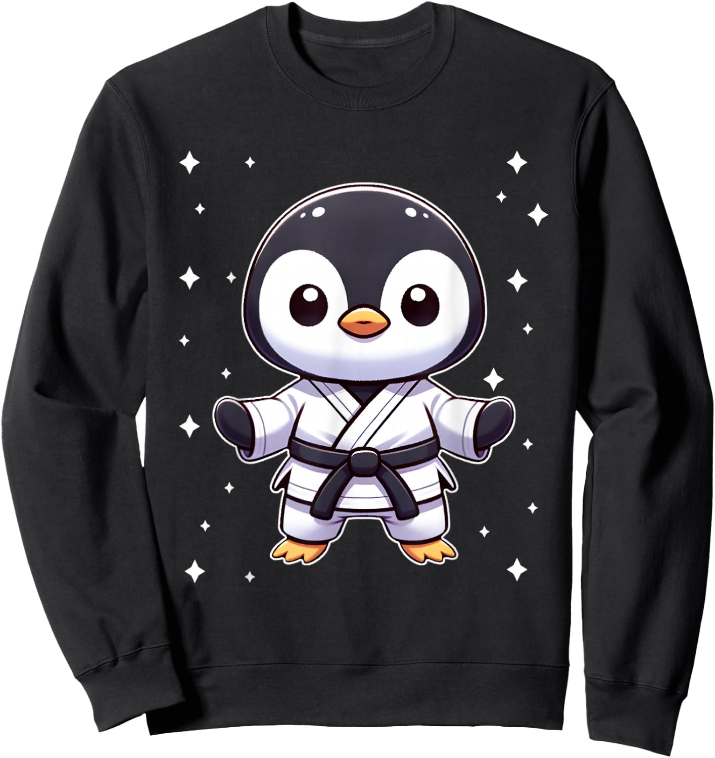 Cute kawaii karate penguin Martial Arts Sweatshirt - Sweatshirt | Black