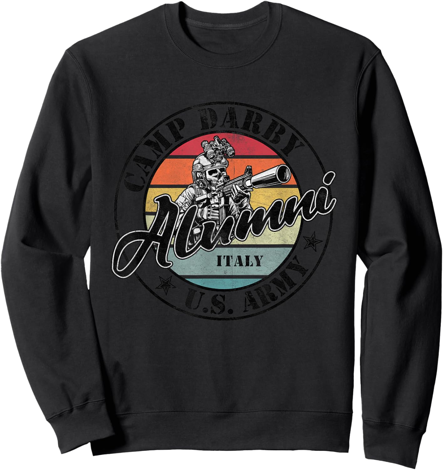Camp Darby Alumni Italy - US Military Base Gifts Sweatshirt - Sweatshirt | Black