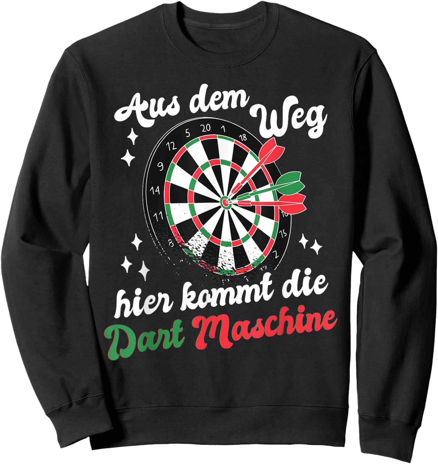 Aus Dem Weg Hier Kommt Dart Machine , black, s Sweatshirt - Sweatshirt | Black