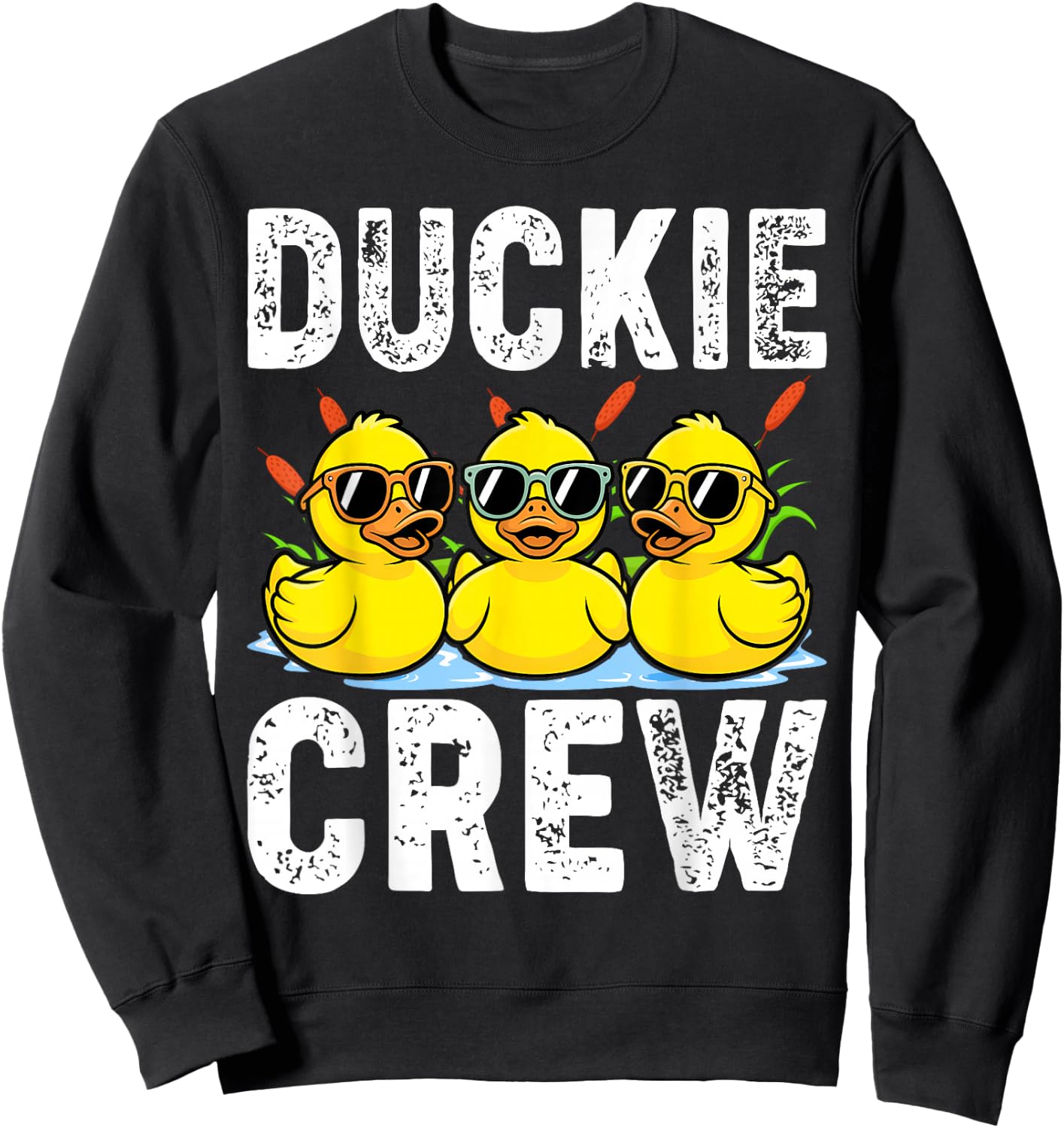 Rubber Duckie Crew Duckling Yellow Rubber Duck Rubber Ducky Sweatshirt - Sweatshirt | Black