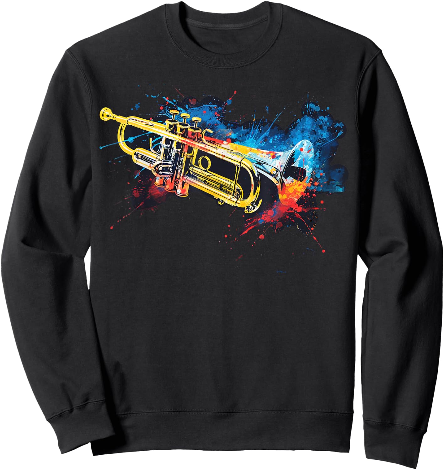 Men's, Women's and Children's Trumpet , black Sweatshirt - Sweatshirt | Black