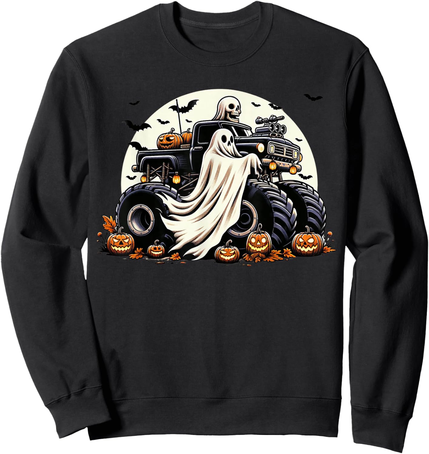 Boys Halloween Shirt 4t 5t Size 10 Ghost Kids Spooky Toddler Sweatshirt - Sweatshirt | Black