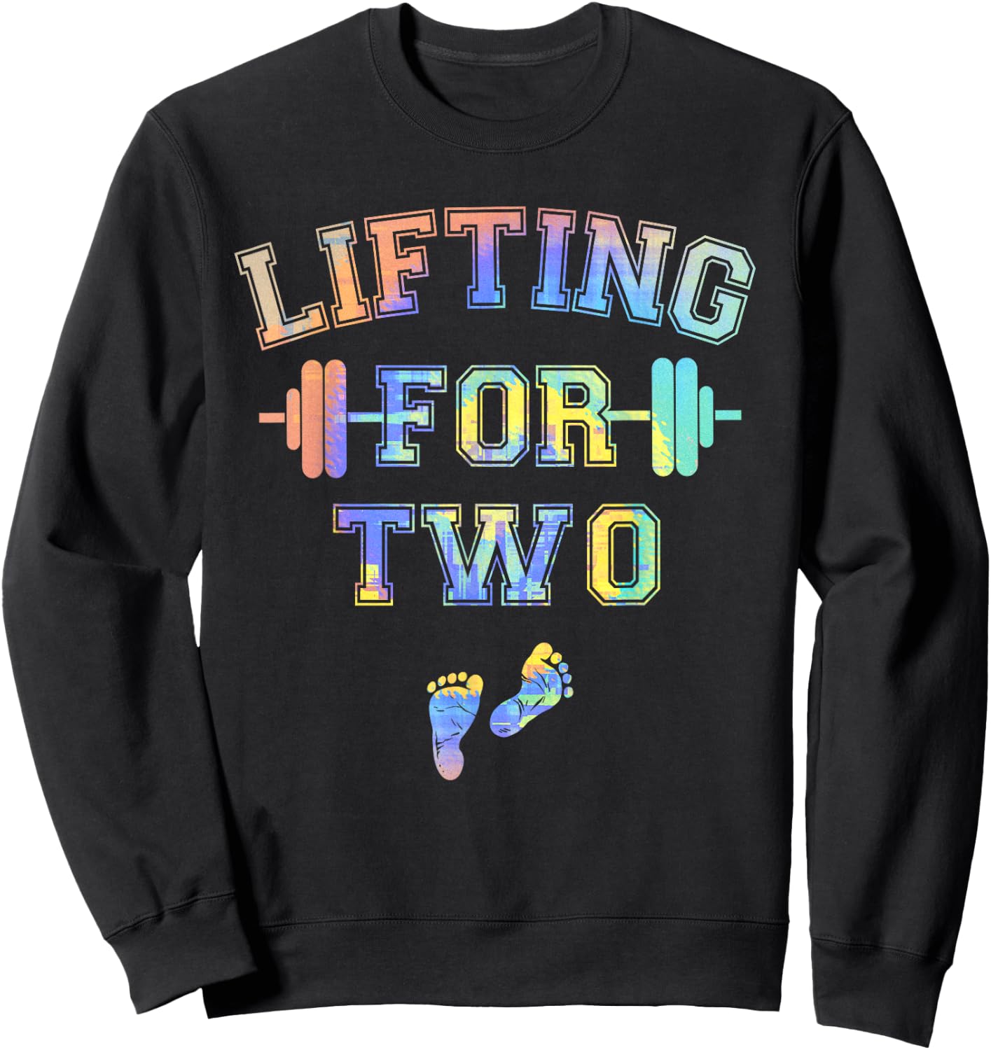 Lifting For Two Funny Pregnancy Workout Sweatshirt - Sweatshirt | Black
