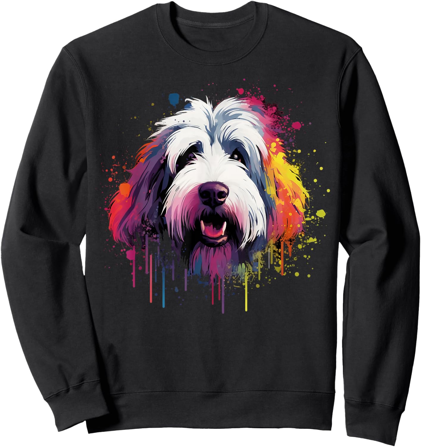 Cute Old English Sheepdog Sweatshirt - Sweatshirt | Black