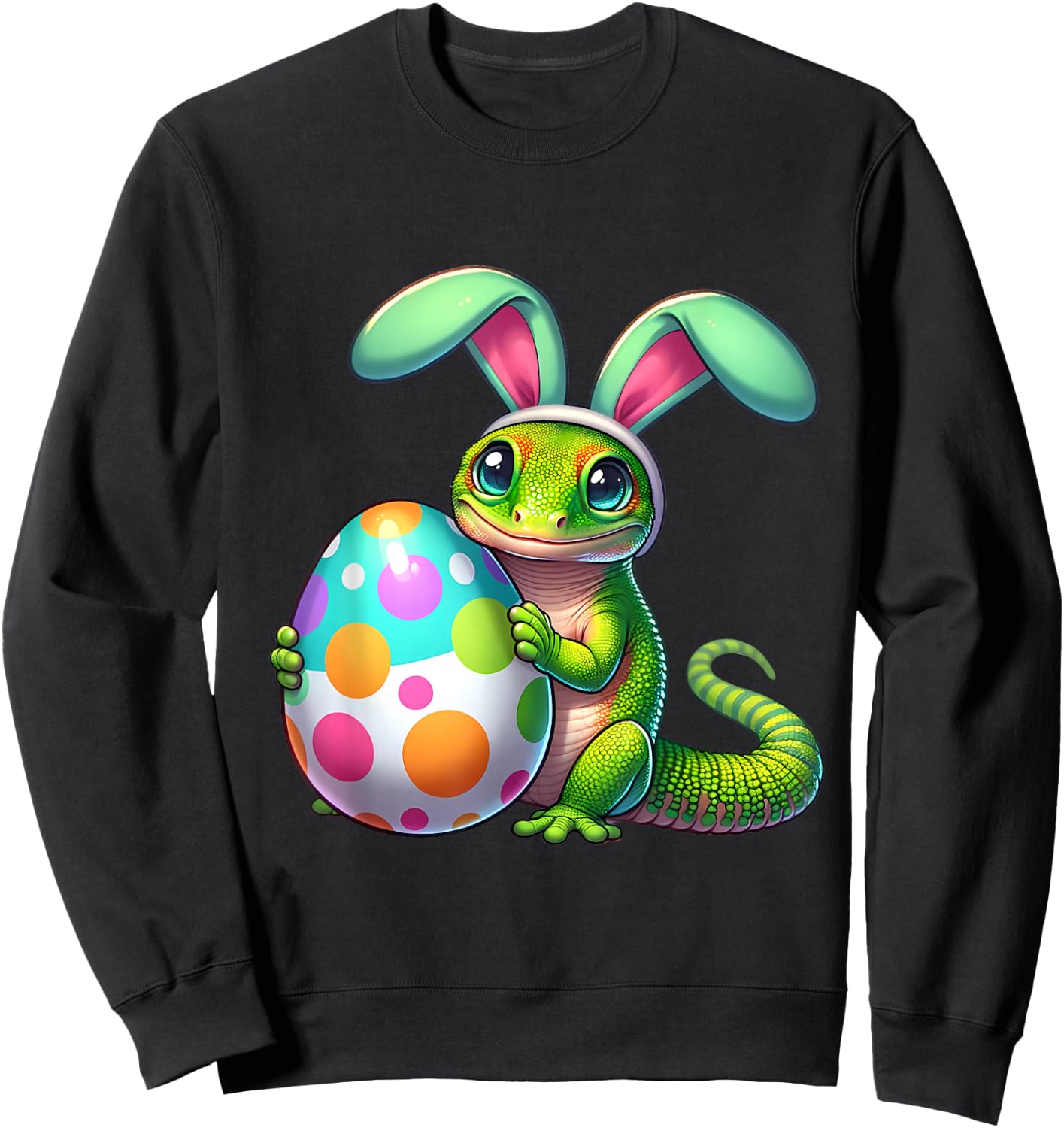 Easter Geckos Owners Egg Eggs Bunny Rabbits Pets Men Women Sweatshirt - Sweatshirt | Black