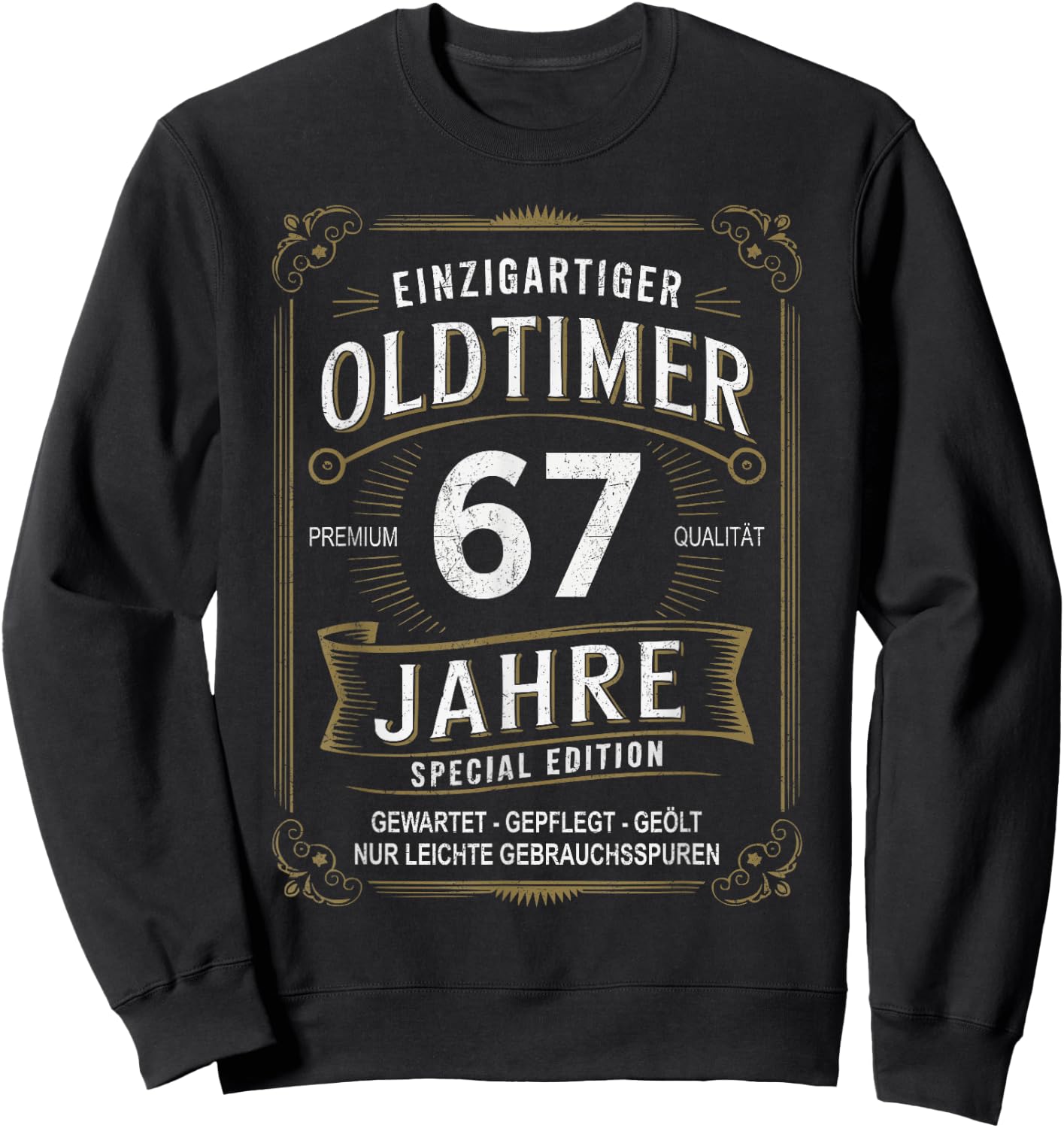 67th Birthday 67 Years Unique Classic Car 67 , black Sweatshirt - Sweatshirt | Black