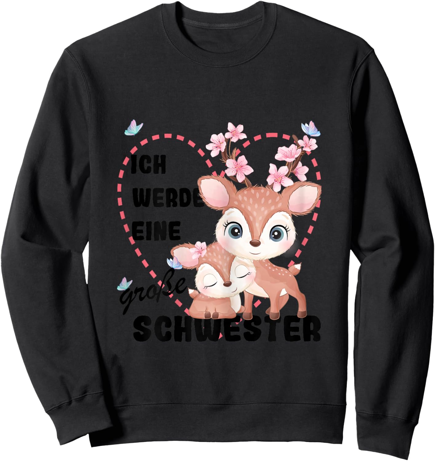 Ich Werde Große Schwester 2027 Sweatshirt - Sweatshirt | Black
