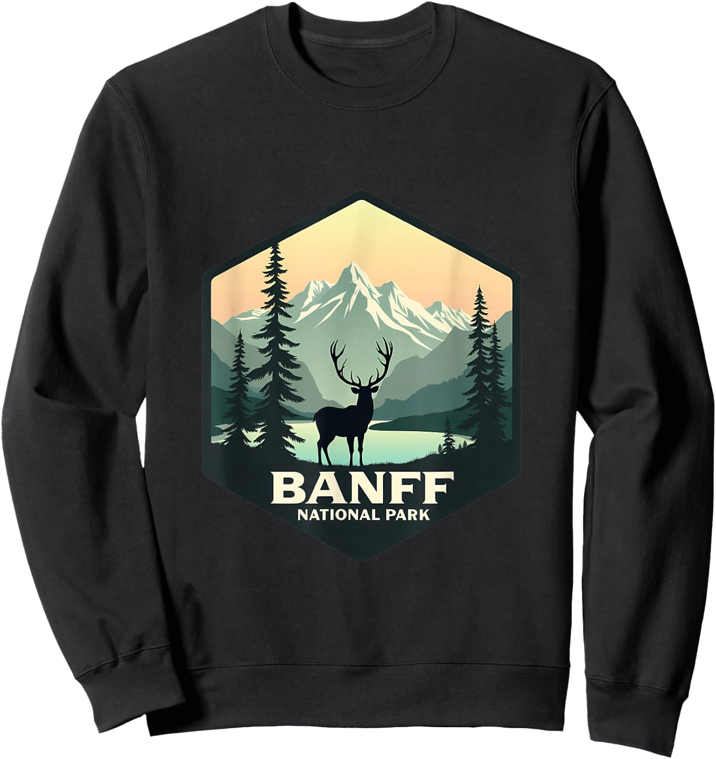 Banff National Park Adventure Scenic Wilderness Sweatshirt - Sweatshirt | Black