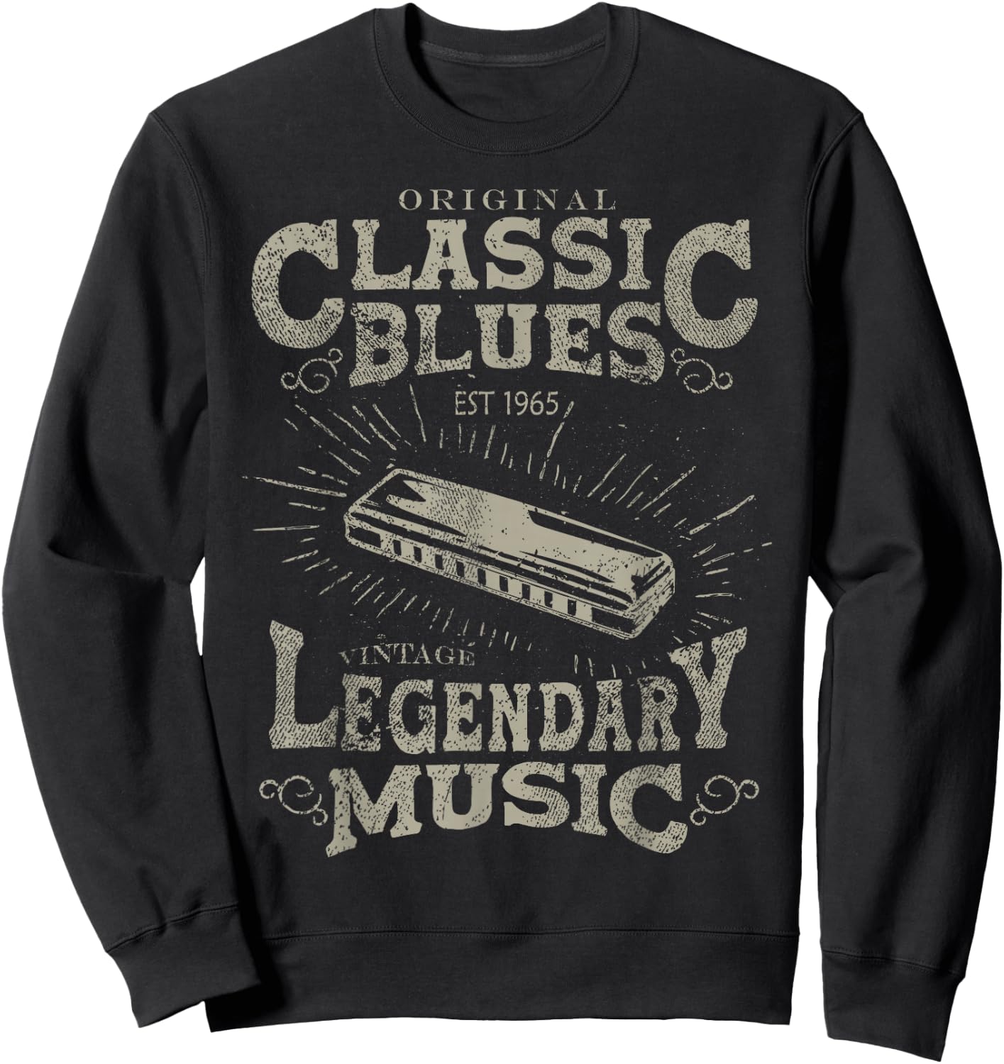 Liebhaber von Blues-Musikbands, Vintage-Gitarrenlehrer, lustiger Blues Sweatshirt - Sweatshirt | Black