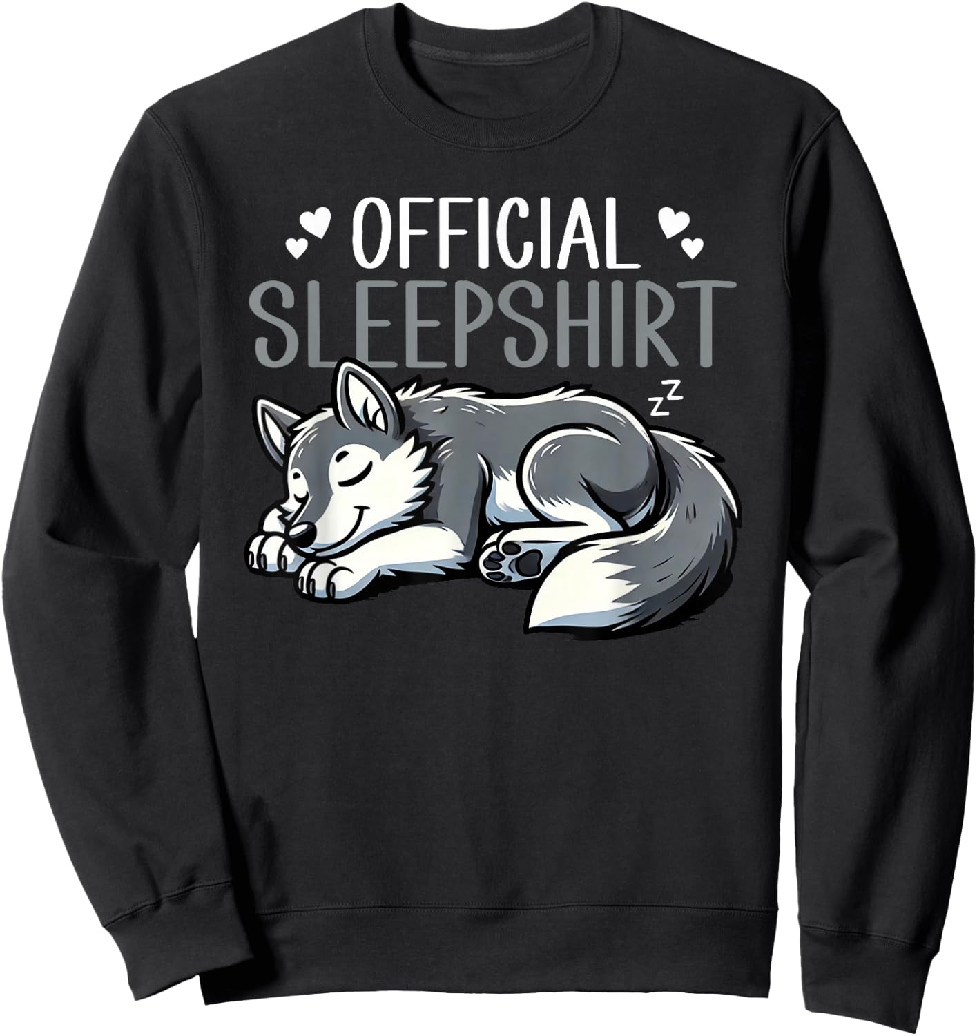 Wolf Official Pyjamas with Wolf Design , Black, S Sweatshirt - Sweatshirt | Black