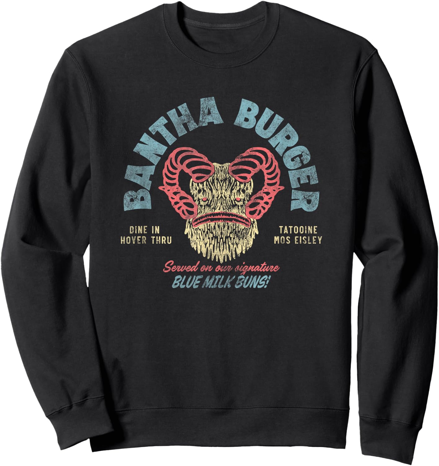 Star Wars Bantha Burger Full Color Sweatshirt - Sweatshirt | Black