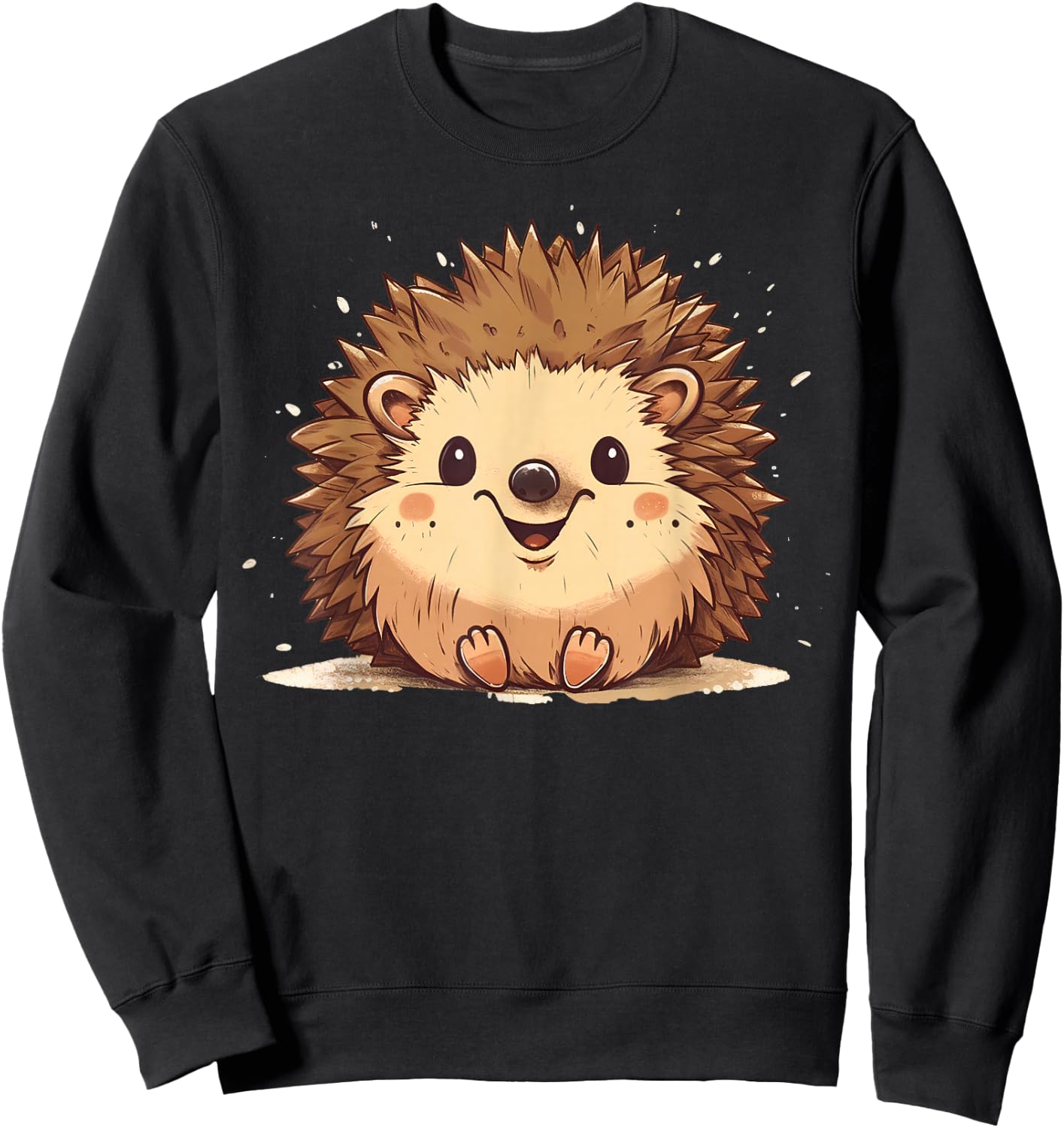 Cute Baby Hedgehog on Hedgehog Children and Hedgehog Kids Sweatshirt - Sweatshirt | Black