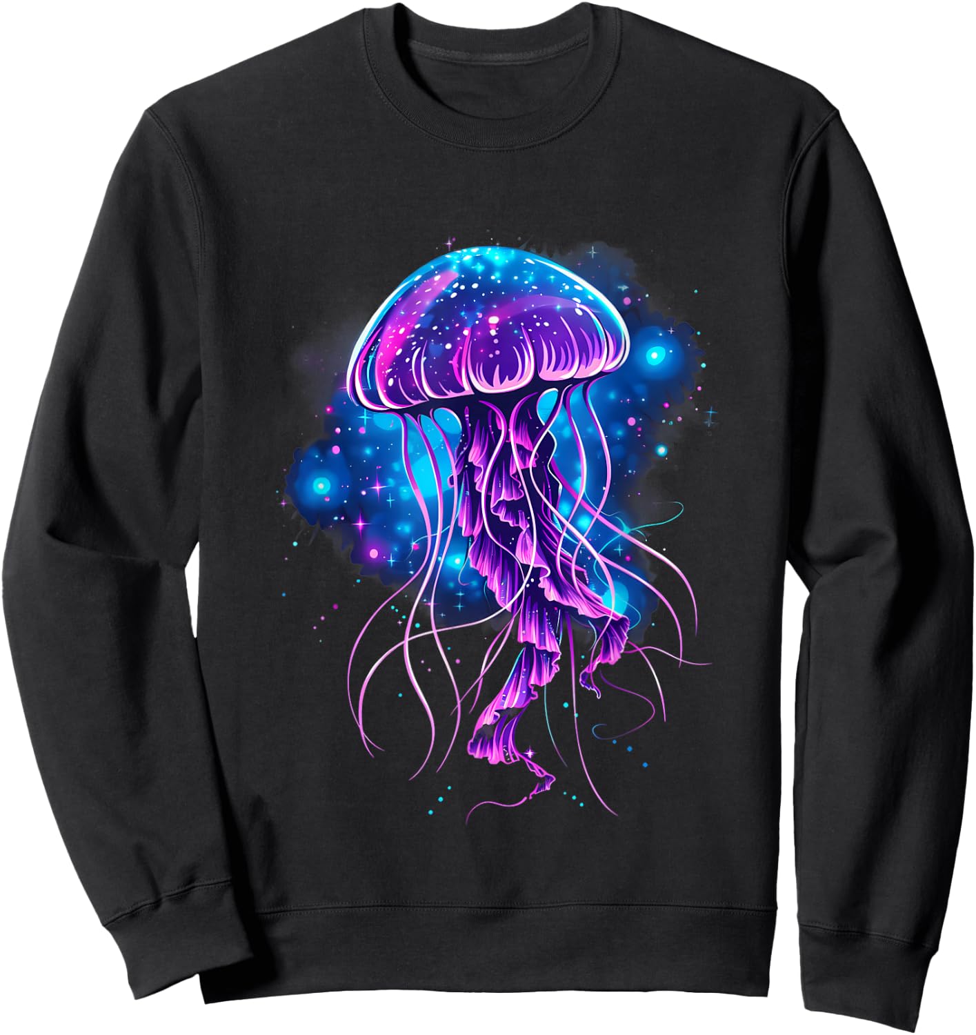 Jellyfish Artwork Sea Ocean Jellyfish Ocean Sea Animal Lover , black Sweatshirt - Sweatshirt | Black