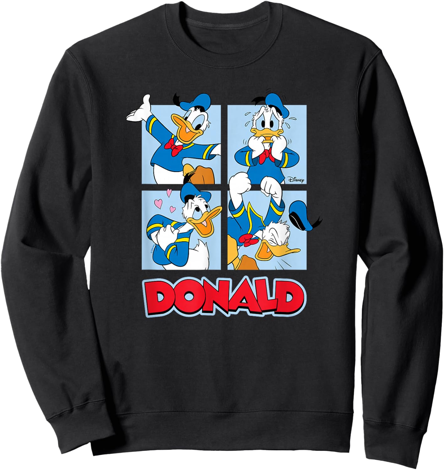 Donald Duck - Donald Duck Grid Sweatshirt - Sweatshirt | Black
