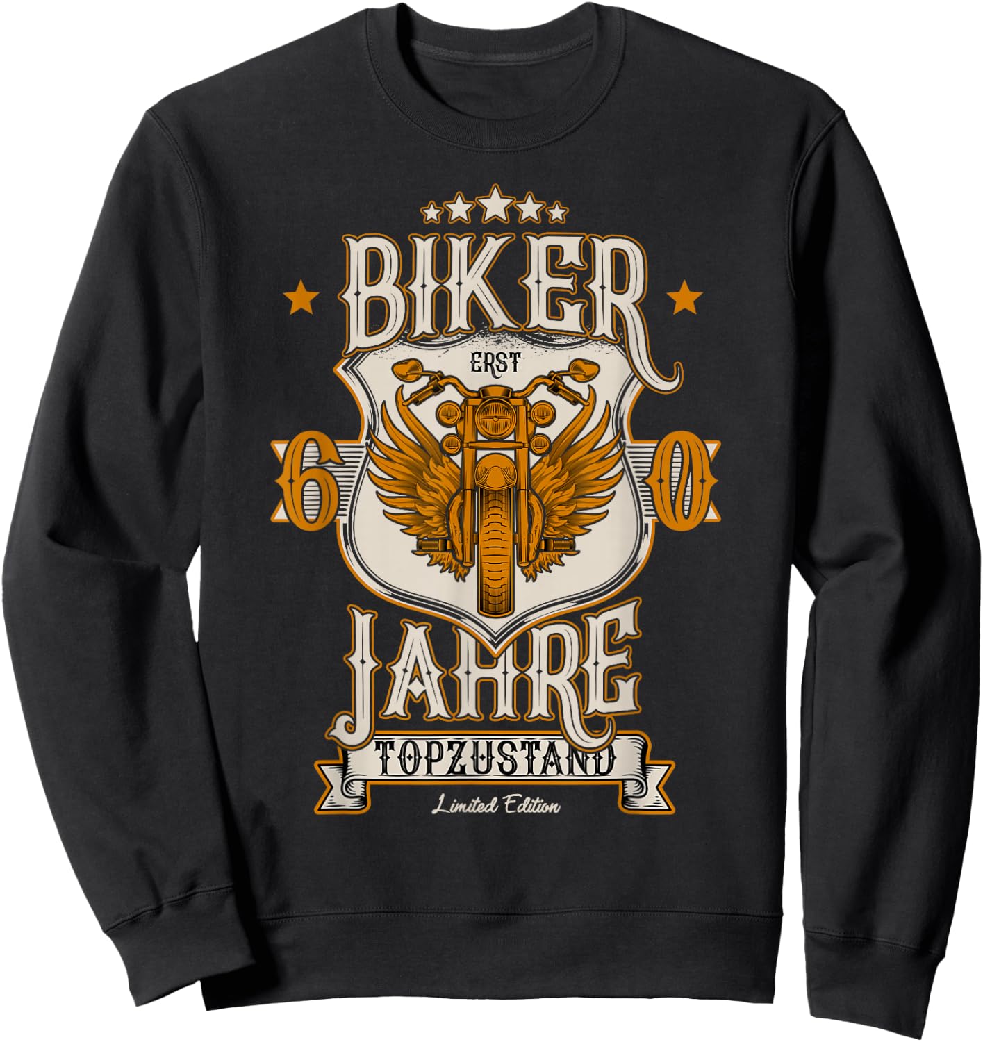60. Geburtstag Biker Motorrad Mann Geschenk lustig Sweatshirt - Sweatshirt | Black