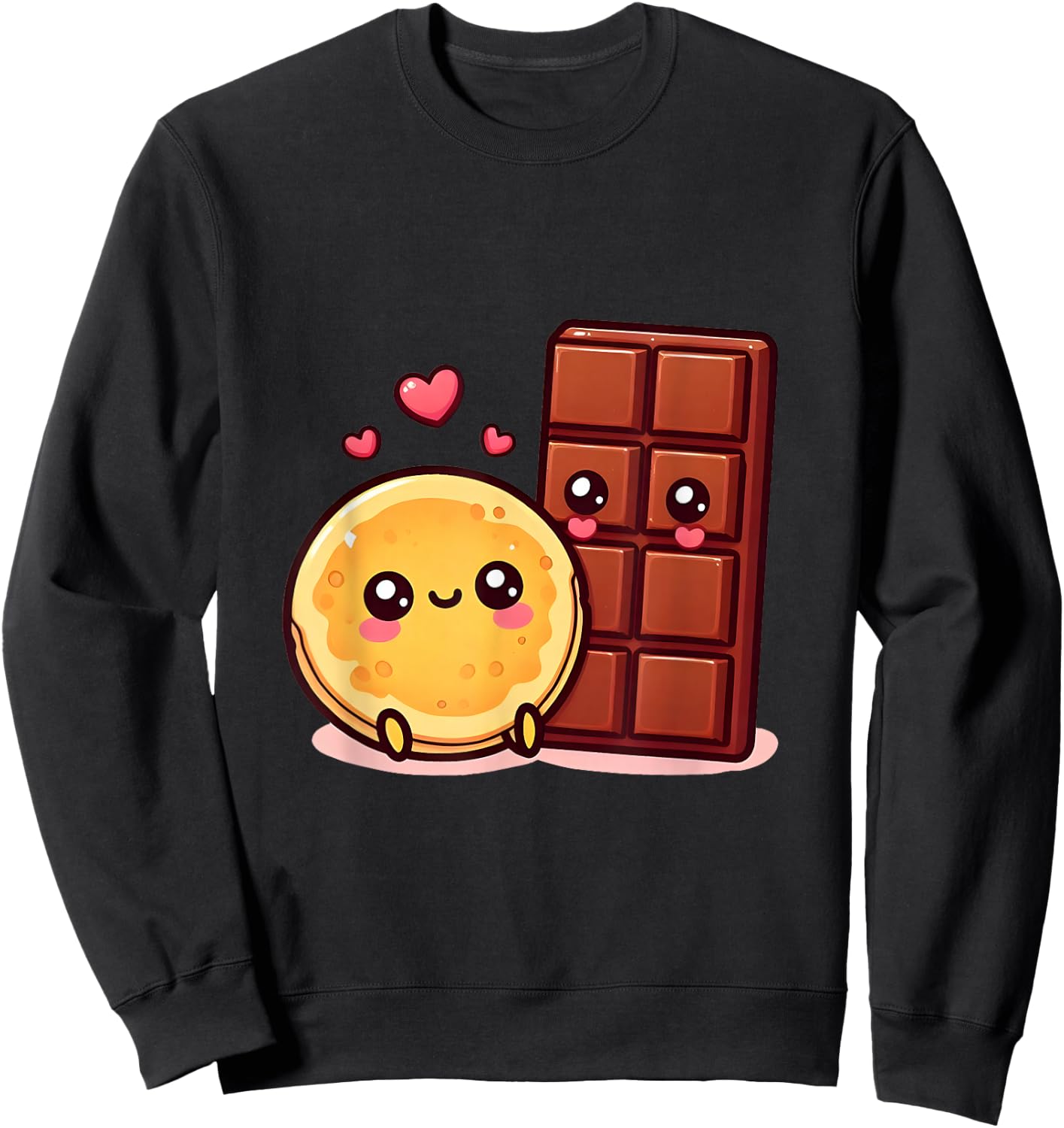 Choco and Pancake Couples Love Sweatshirt - Sweatshirt | Black