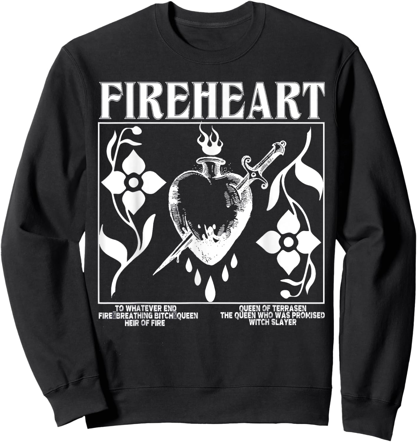 Fireheart To Whatever End Fire Breathing Sweatshirt - Sweatshirt | Black