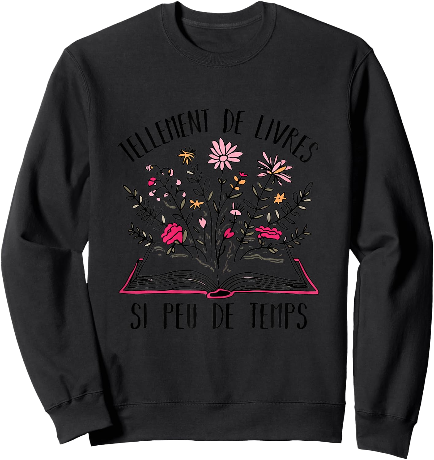 So Many Books So Little Time Gift Reading Reader , white, Female X-Small Sweatshirt - Sweatshirt | Black