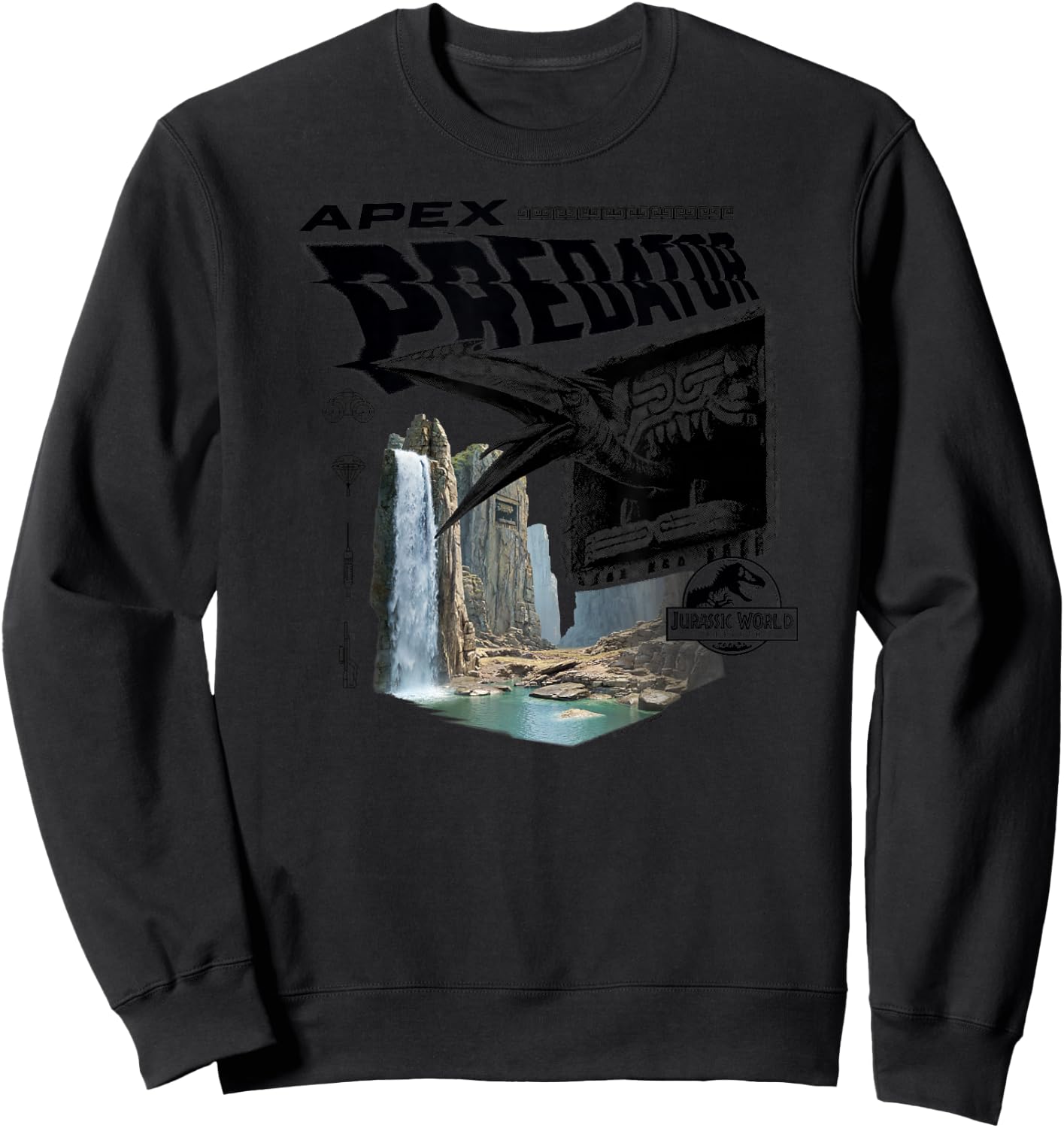 Jurassic World Rebirth Apex Predator Quetzalcoatlus Sweatshirt - Sweatshirt | Black