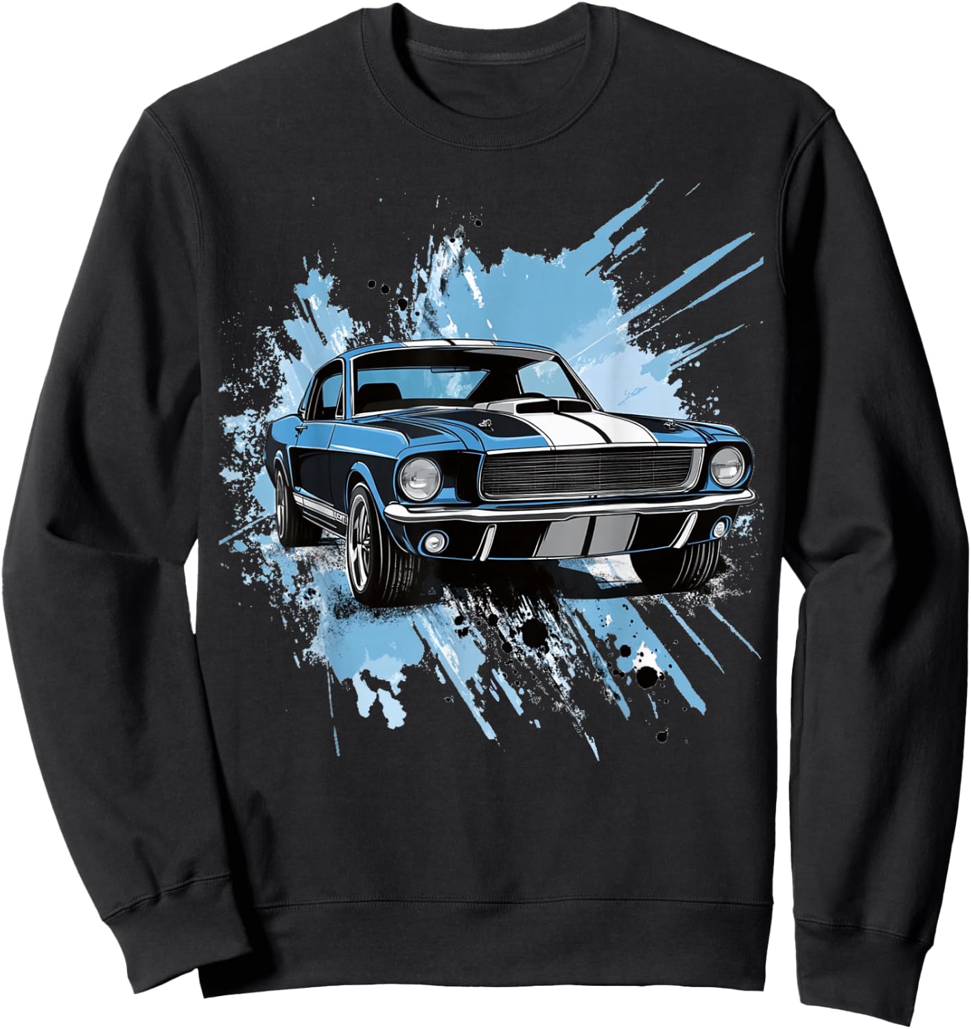 Classic Fastback 1967 Muscle Car Splash Art Sweatshirt - Sweatshirt | Black
