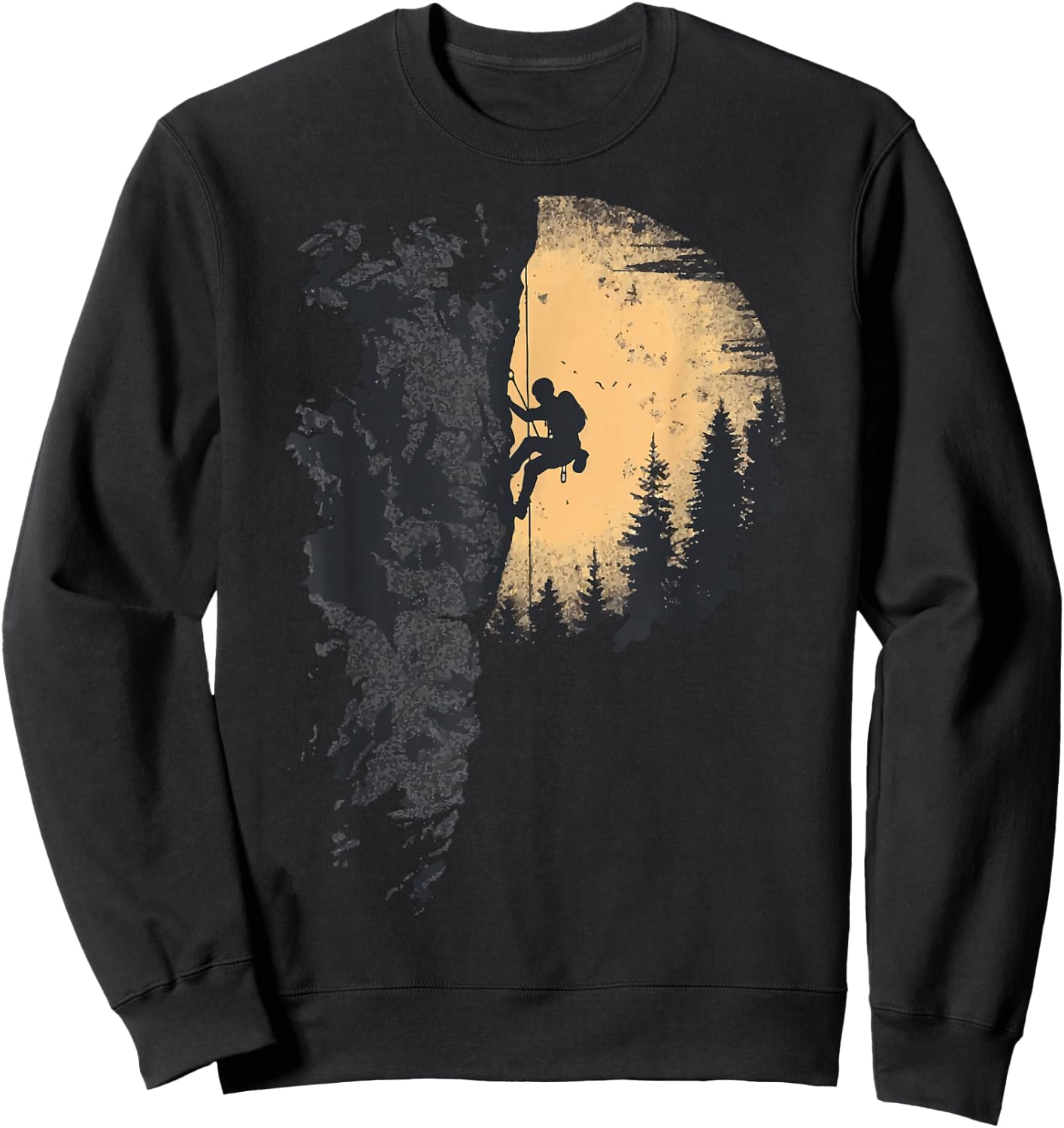 Climbing Mountain Climber Bouldern Gift Mountain , Black, S Sweatshirt - Sweatshirt | Black