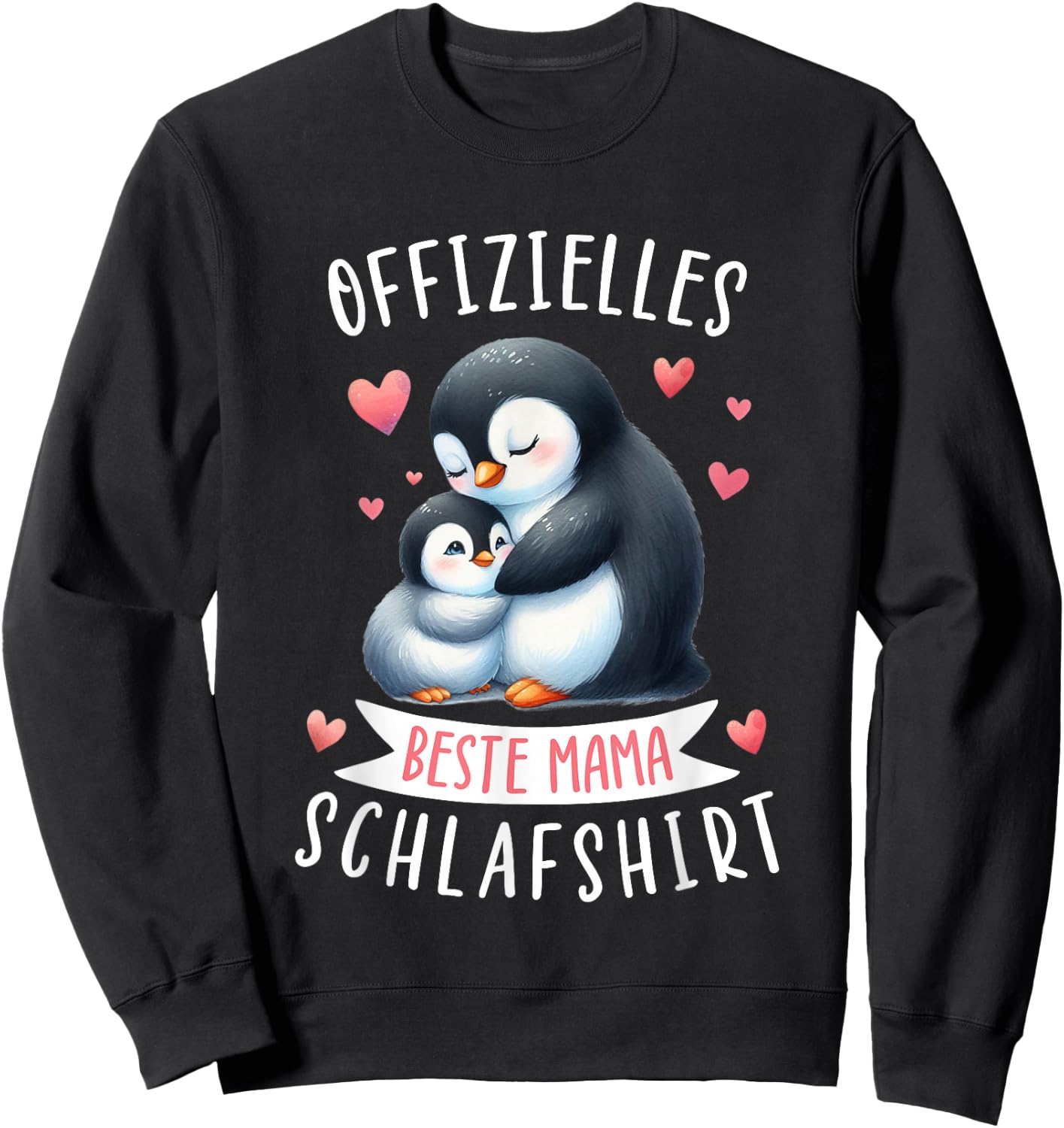 Offizielles Beste Mama Schlafshirt Muttertag Pinguin Mama Sweatshirt - Sweatshirt | Black