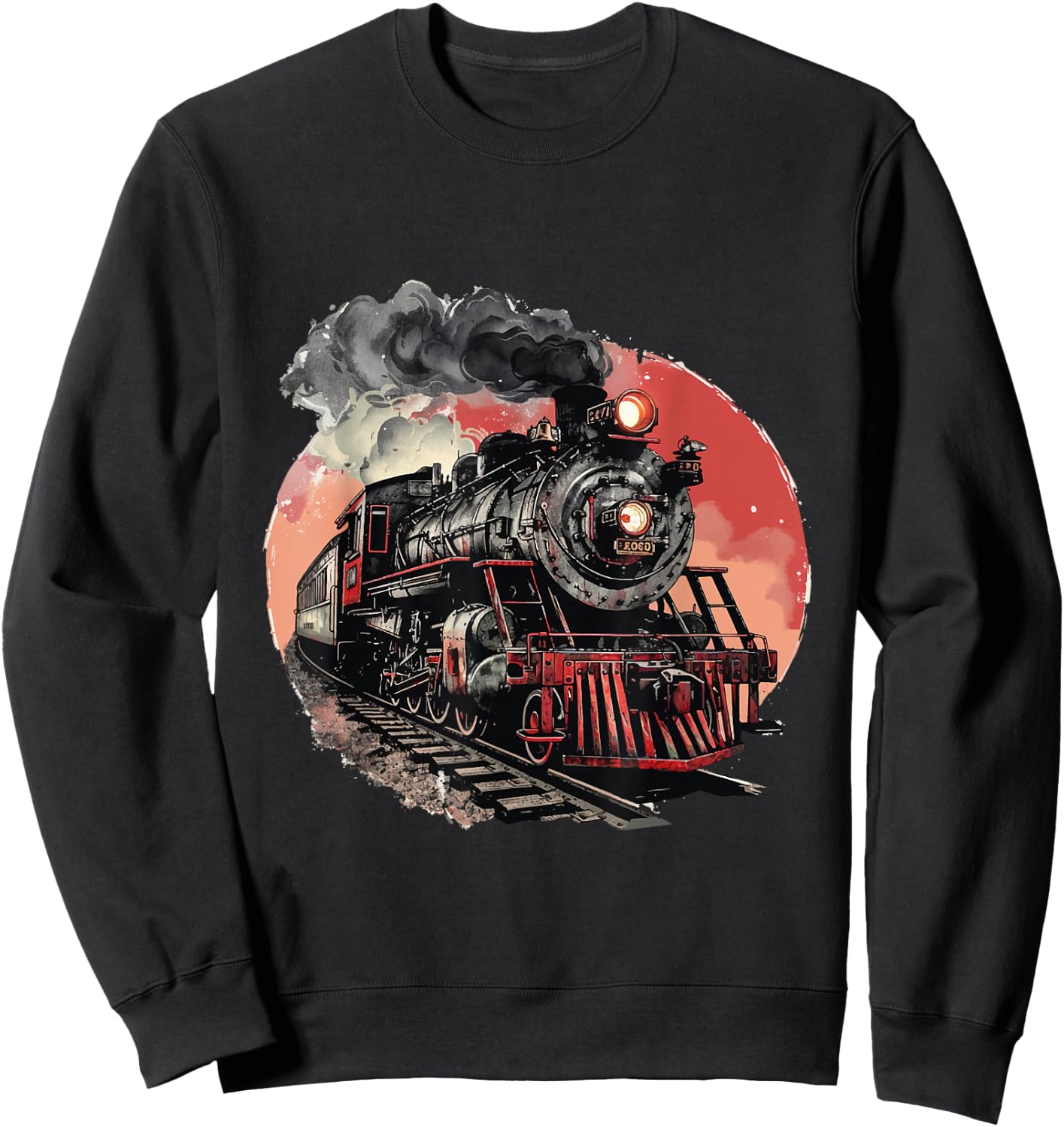 Dampflok Eisenbahn & Lokomotiven Geschenk Herren & Junge Sweatshirt - Sweatshirt | Black