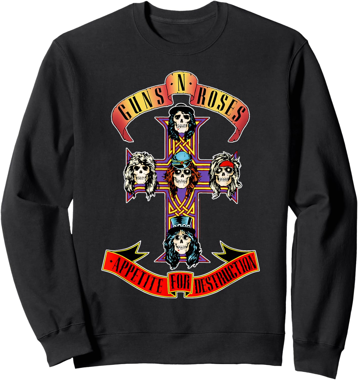 Guns N' Roses Official Cross Sweatshirt - Sweatshirt | Black