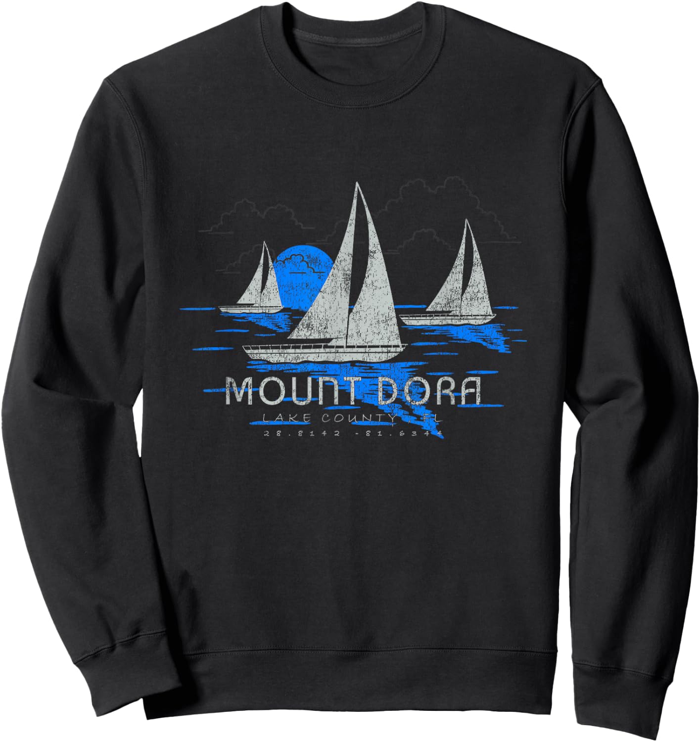 Mount Dora Florida Yachting Souvenir Mount Dora Sweatshirt - Sweatshirt | Black