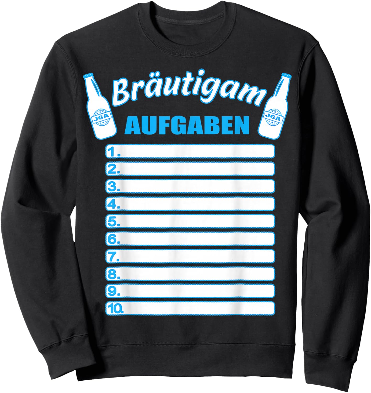JGA Checkliste JGA Aufgaben Für Den Bräutigam Sweatshirt - Sweatshirt | Black